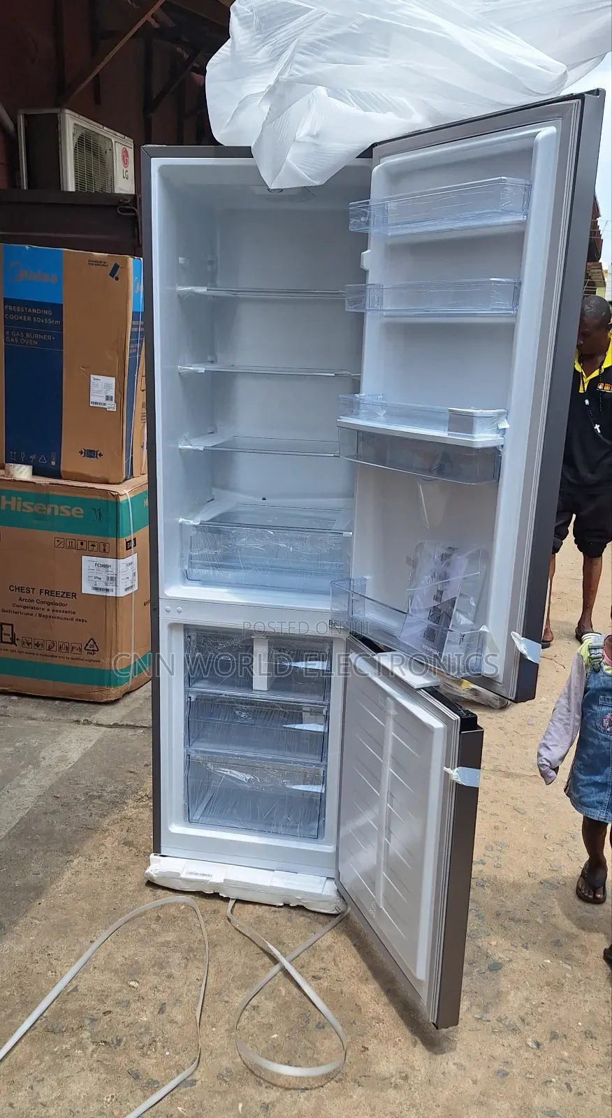 New Hisense 264l Bottom Freezer With Dispenser Double Door