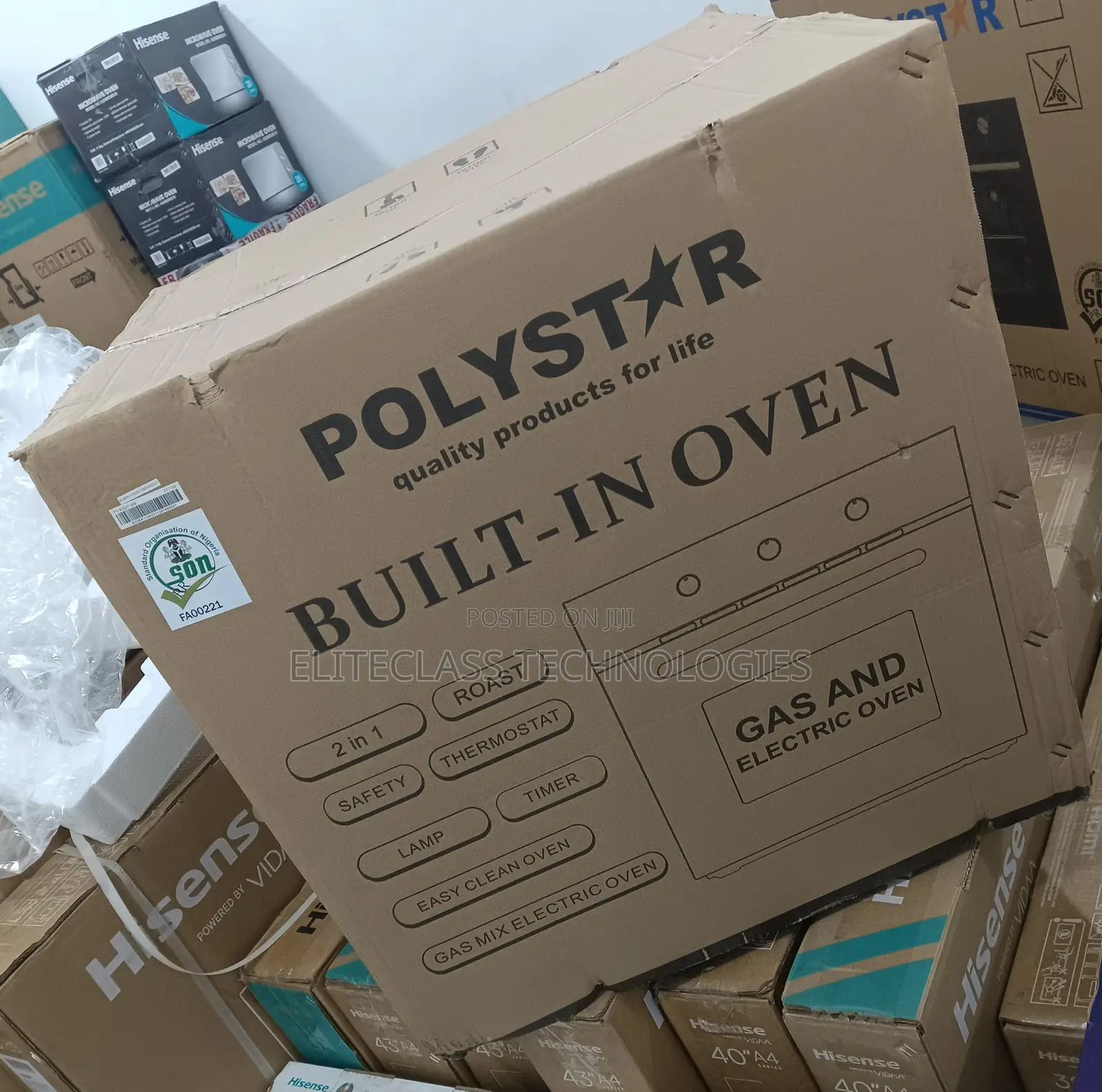 The Smartest Choice Polystar Built-in Oven ''Pv-Eg271bb''