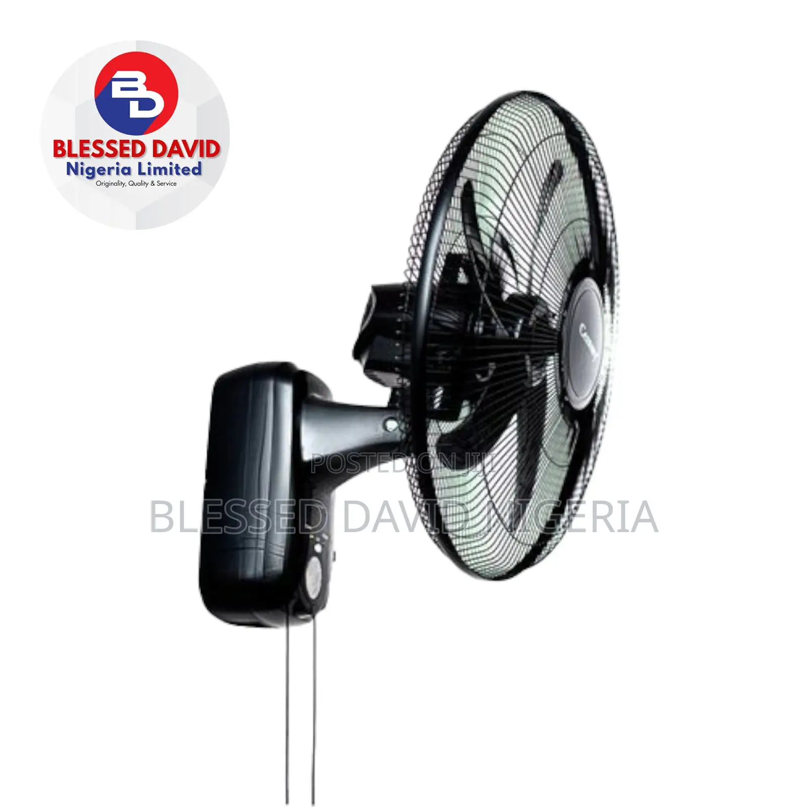 Century 18 Inches Rechargeable Wall Fan (FRCB 45) - Black