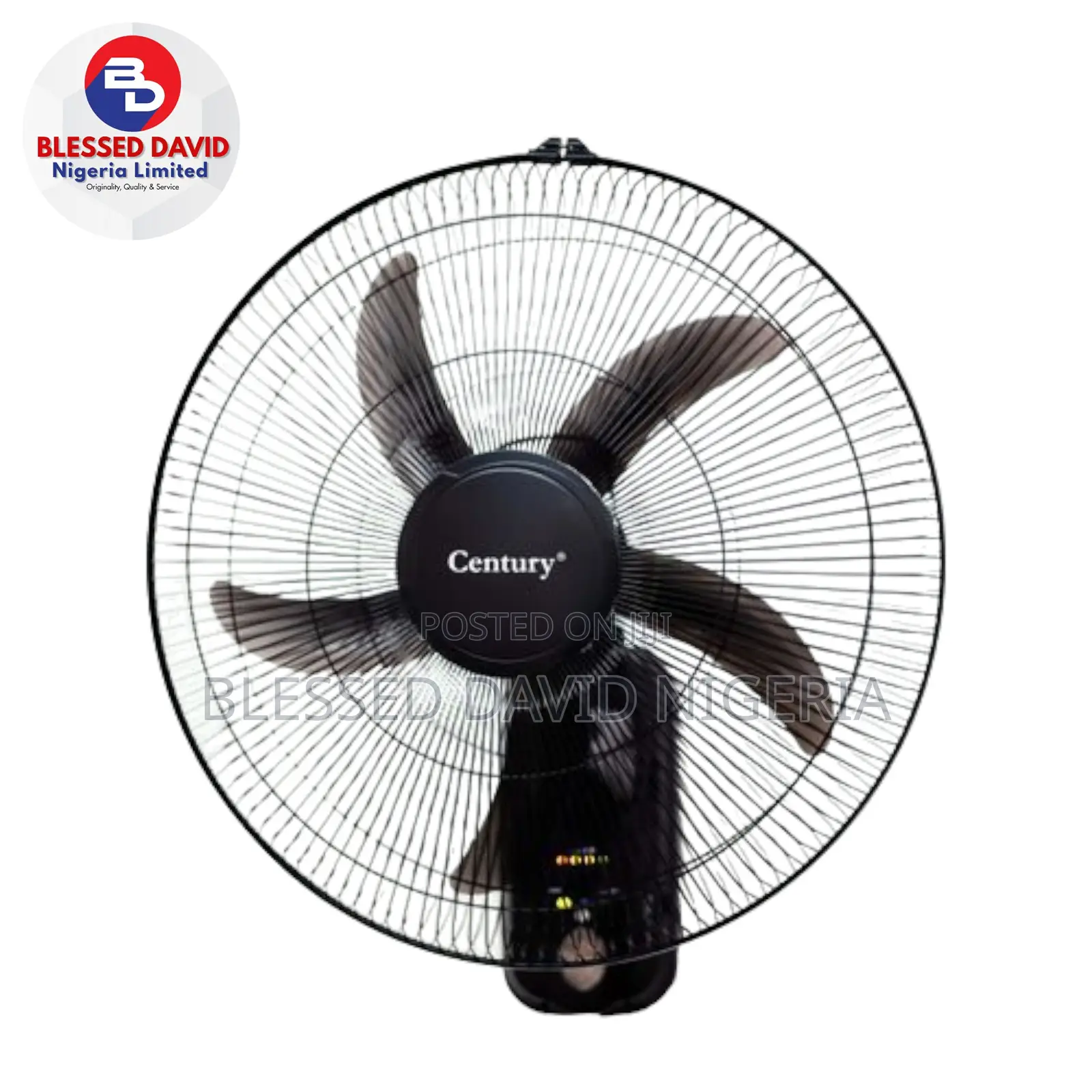Century 18 Inches Rechargeable Wall Fan (FRCB 45) - Black