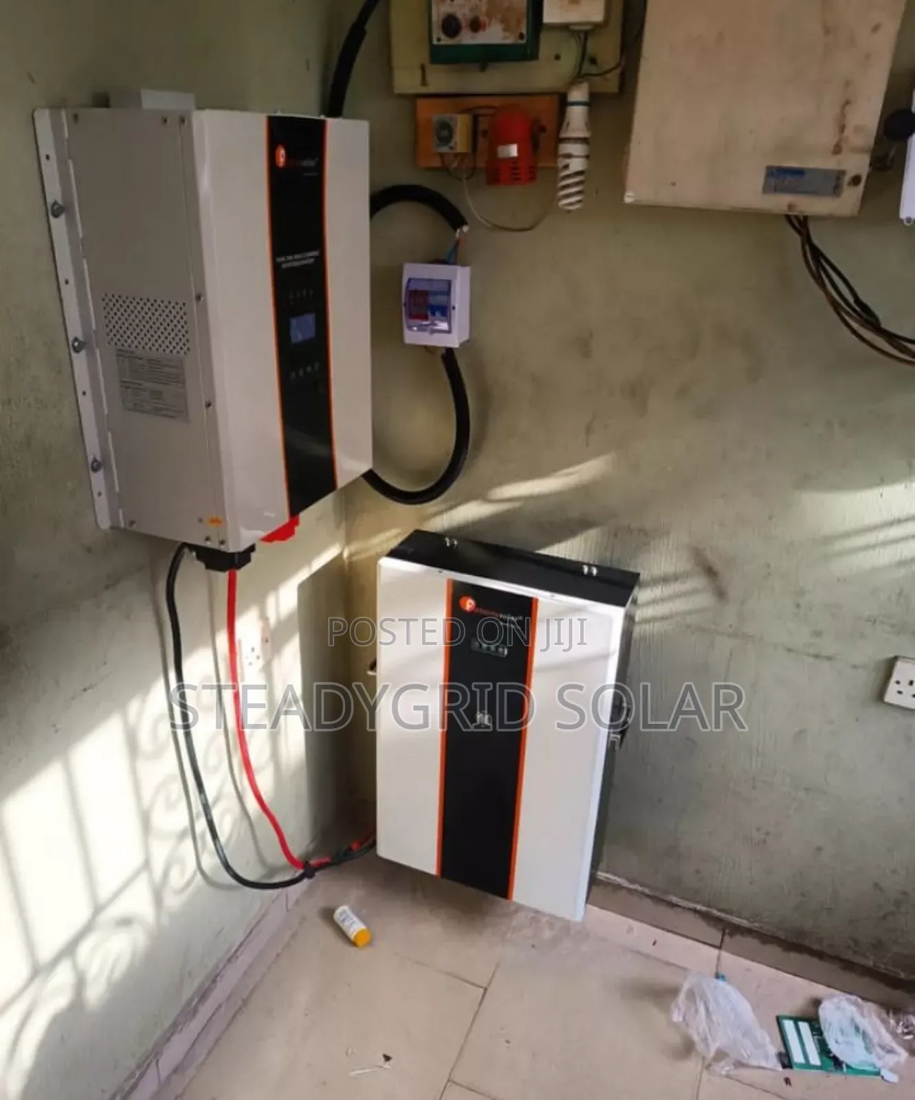 Neatly Installed 10kva/48v/10kwh Solar Powered Inverter Set