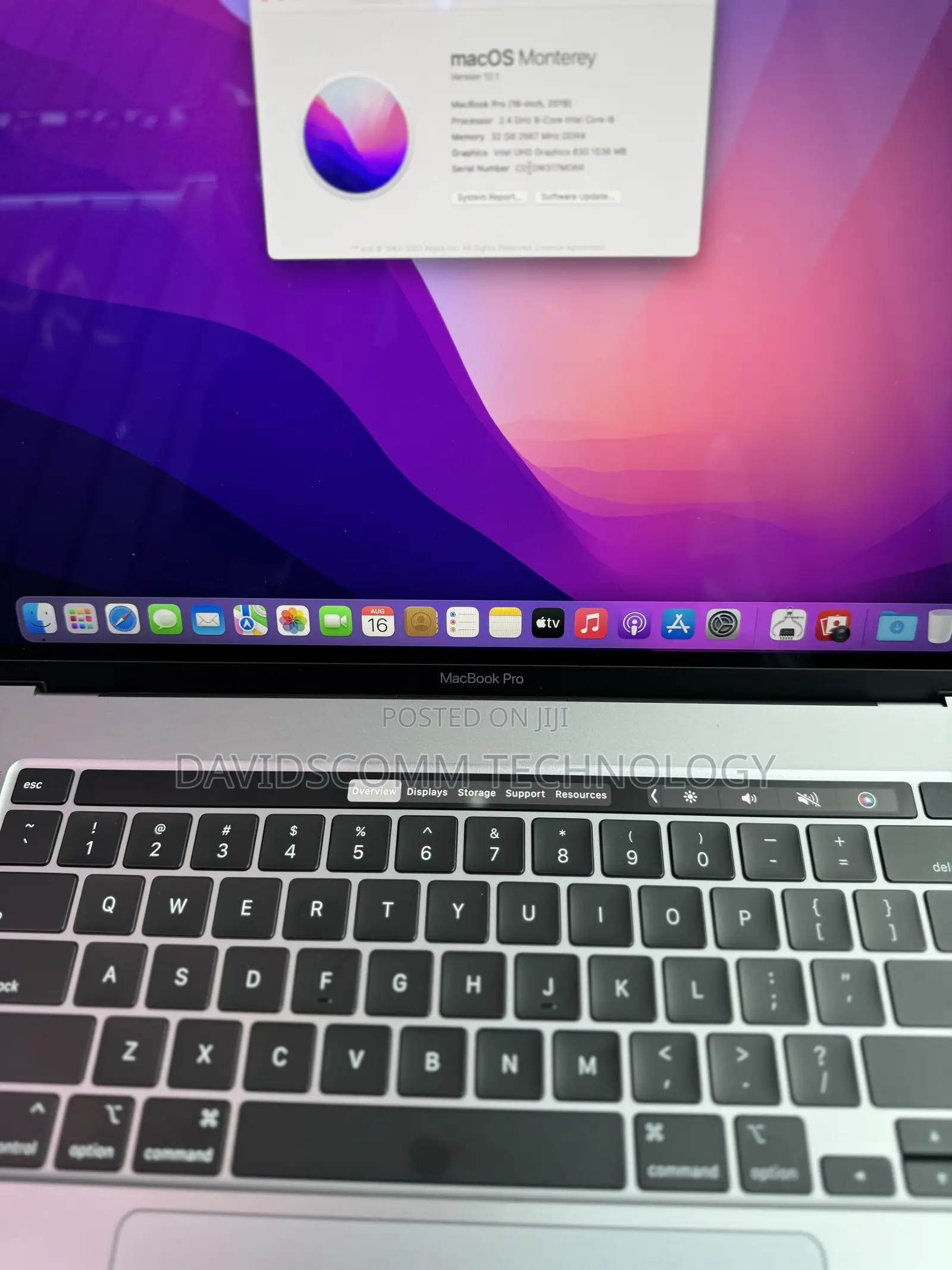 Laptop Apple MacBook Pro 2019 32GB Intel Core i9 SSD 512GB