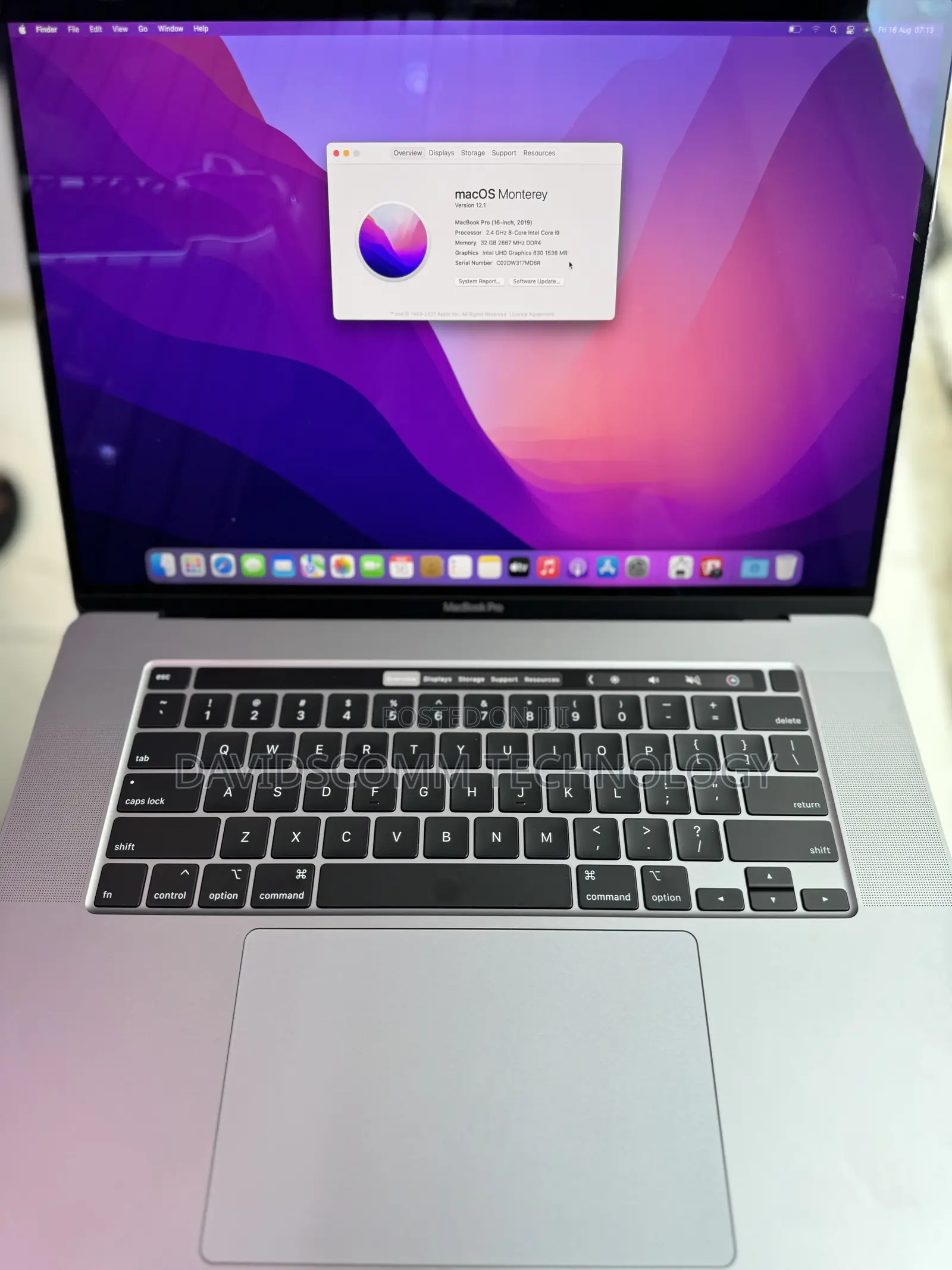 Laptop Apple MacBook Pro 2019 32GB Intel Core i9 SSD 512GB