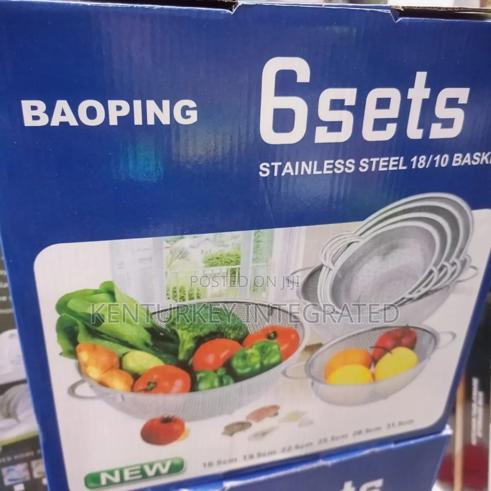 New Baoping 6 Sets Stainless Steel 18/10 Baskets