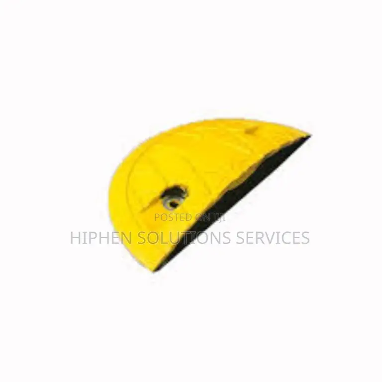 70mm Speed Bump End Caps - Black/Yellow