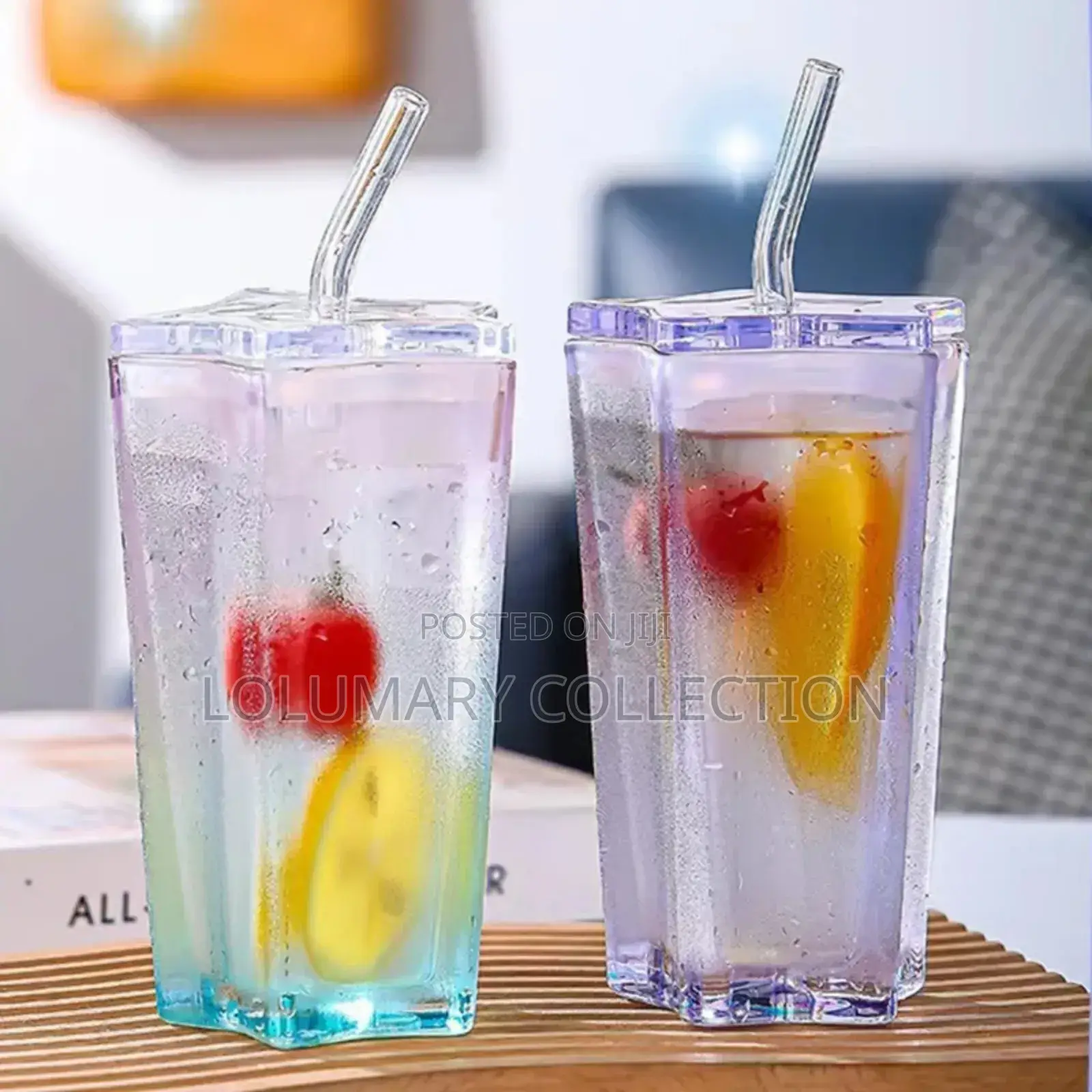 Portable Glass Cup With Straw – Leak-Proof Drinking Jar