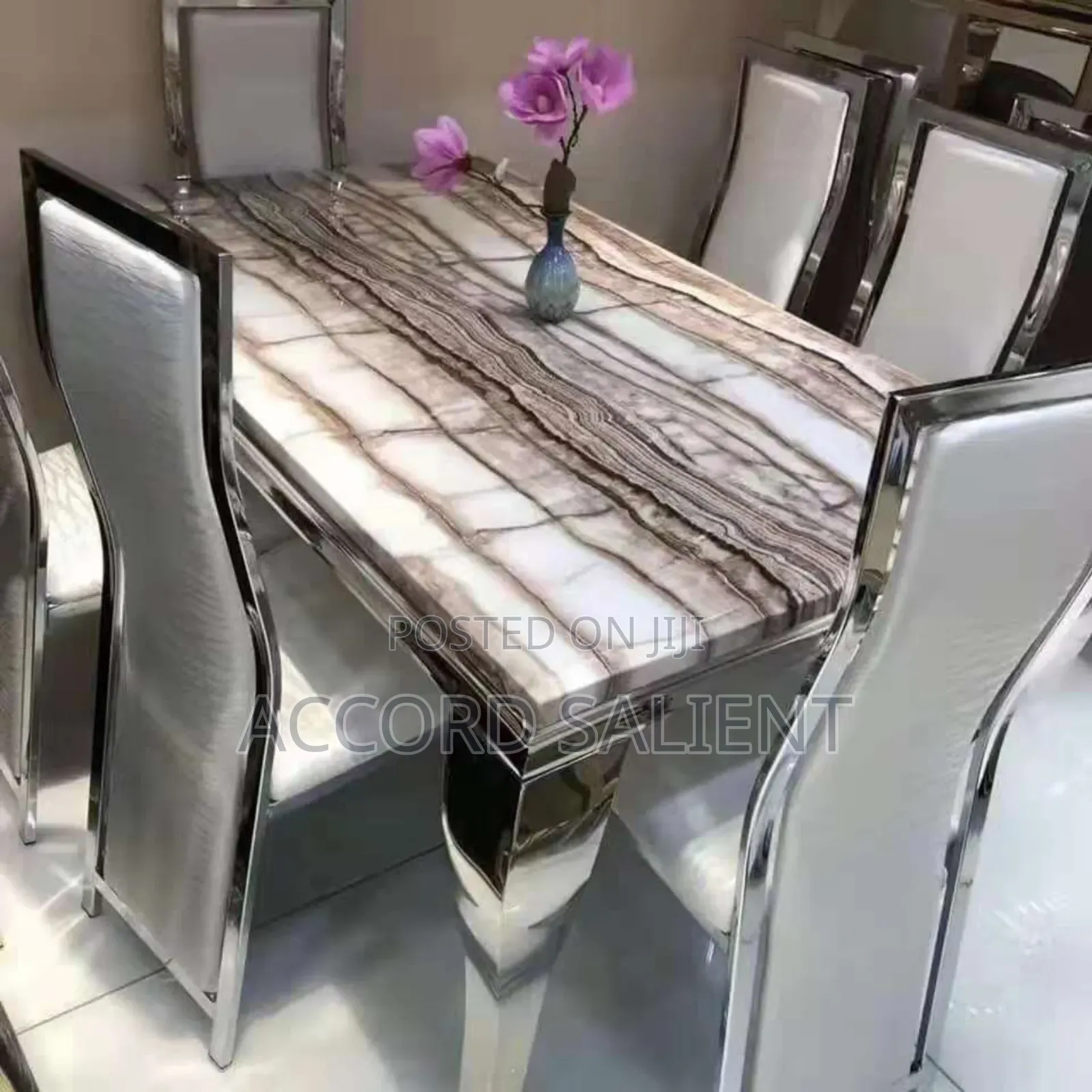 6 Seater Marble Dining Set