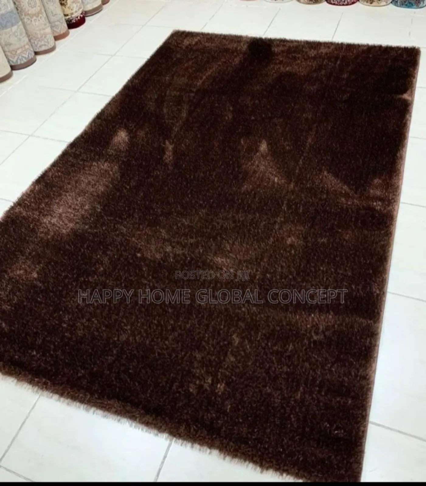 4/6 Plain Brown Centre Rug