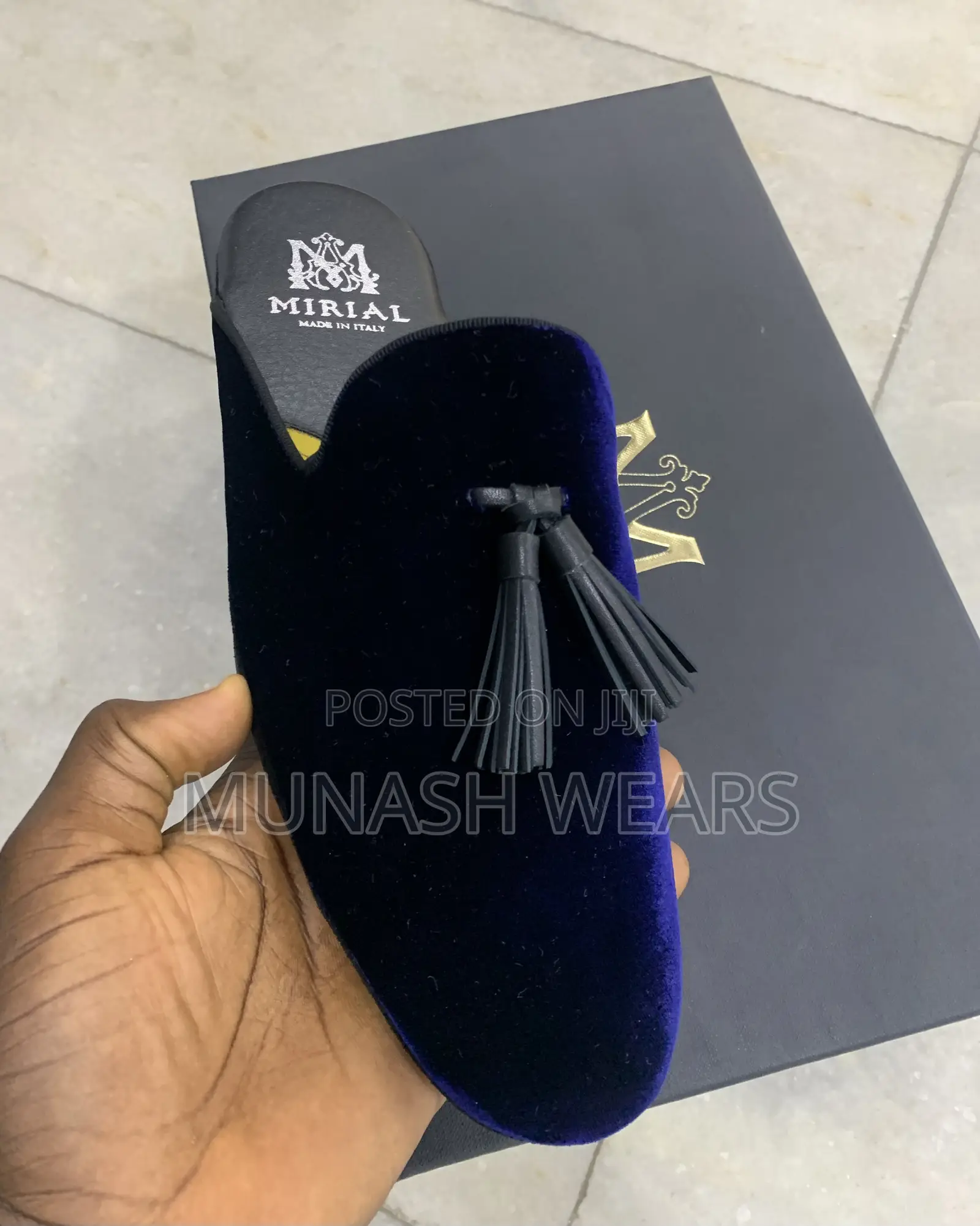 Italian Miral Velvet Half Shoe