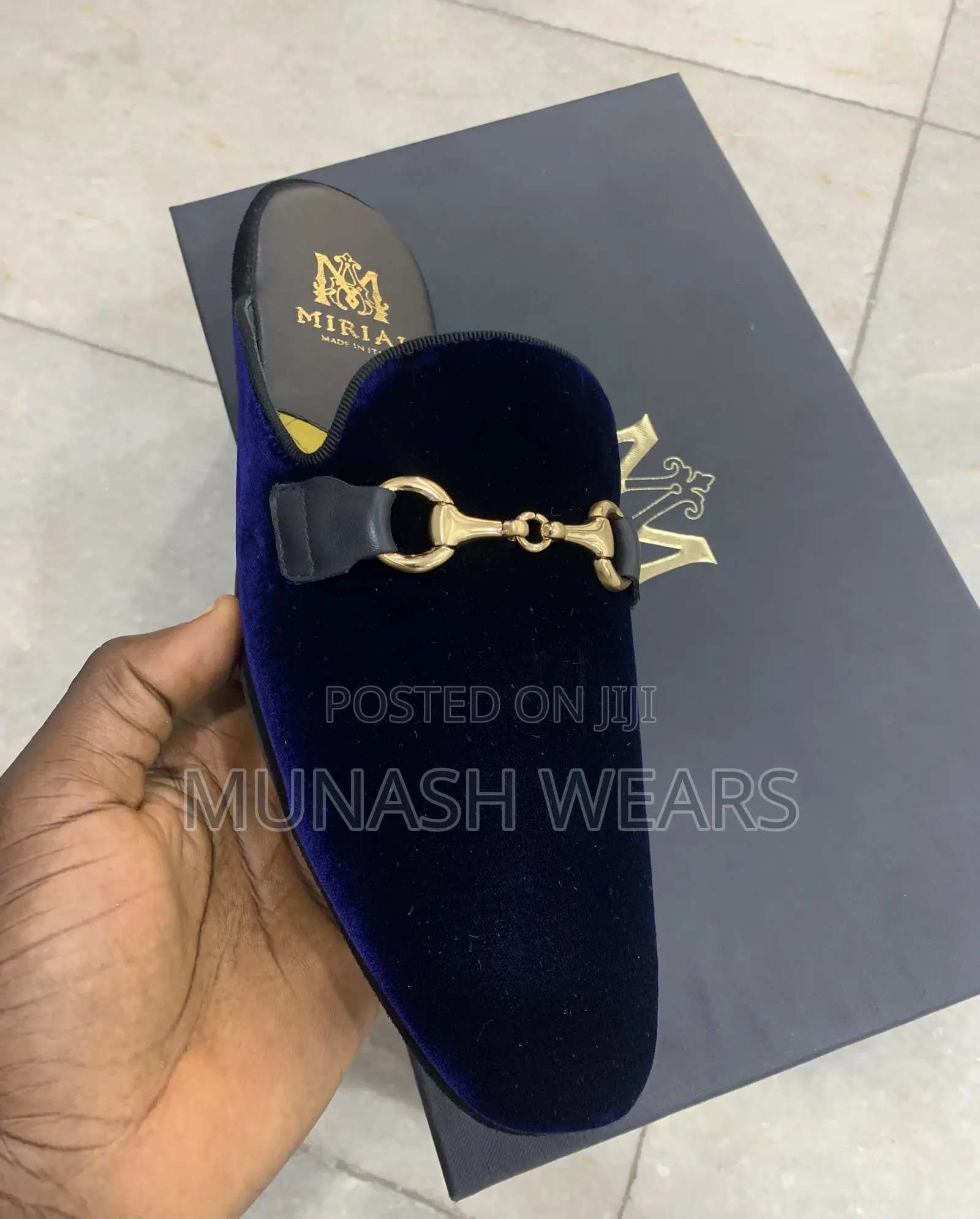 Italian Miral Velvet Half Shoe