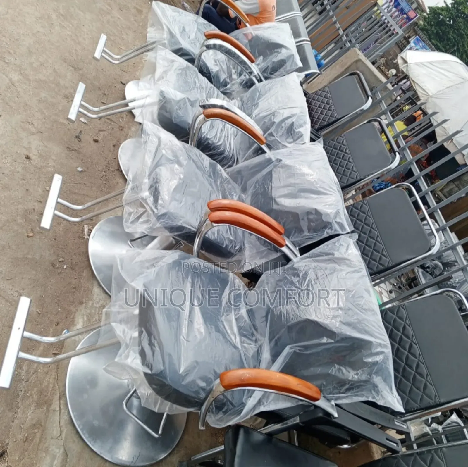 Imported Salon Rolling Barber Chair