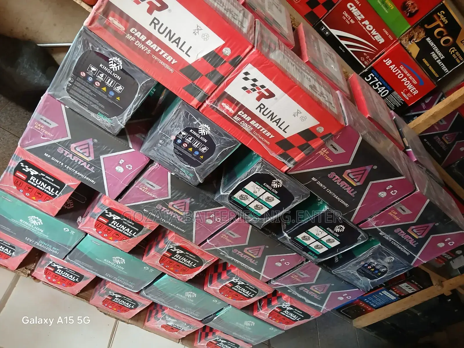 Runall Car Battery 75AH With 13months Warranty.