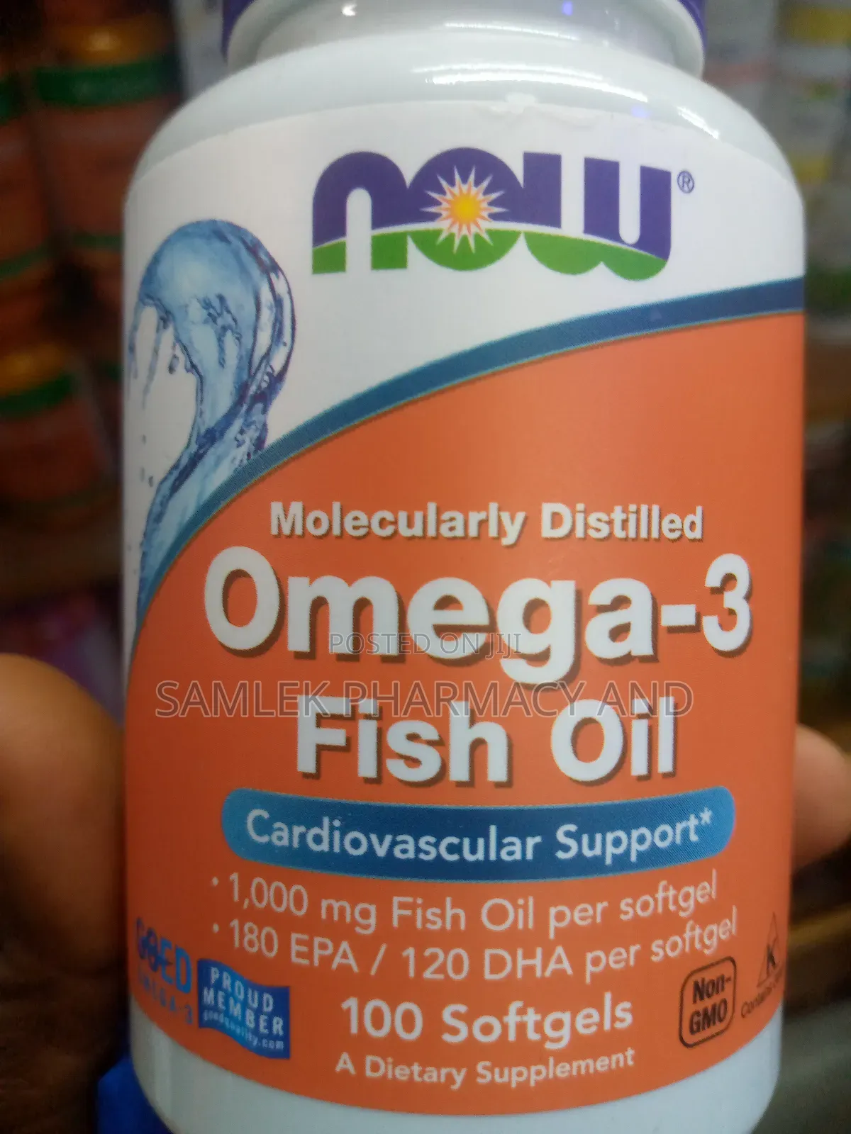 Now Omega-3 1,000mg Cardiovascular Support- 100softgel