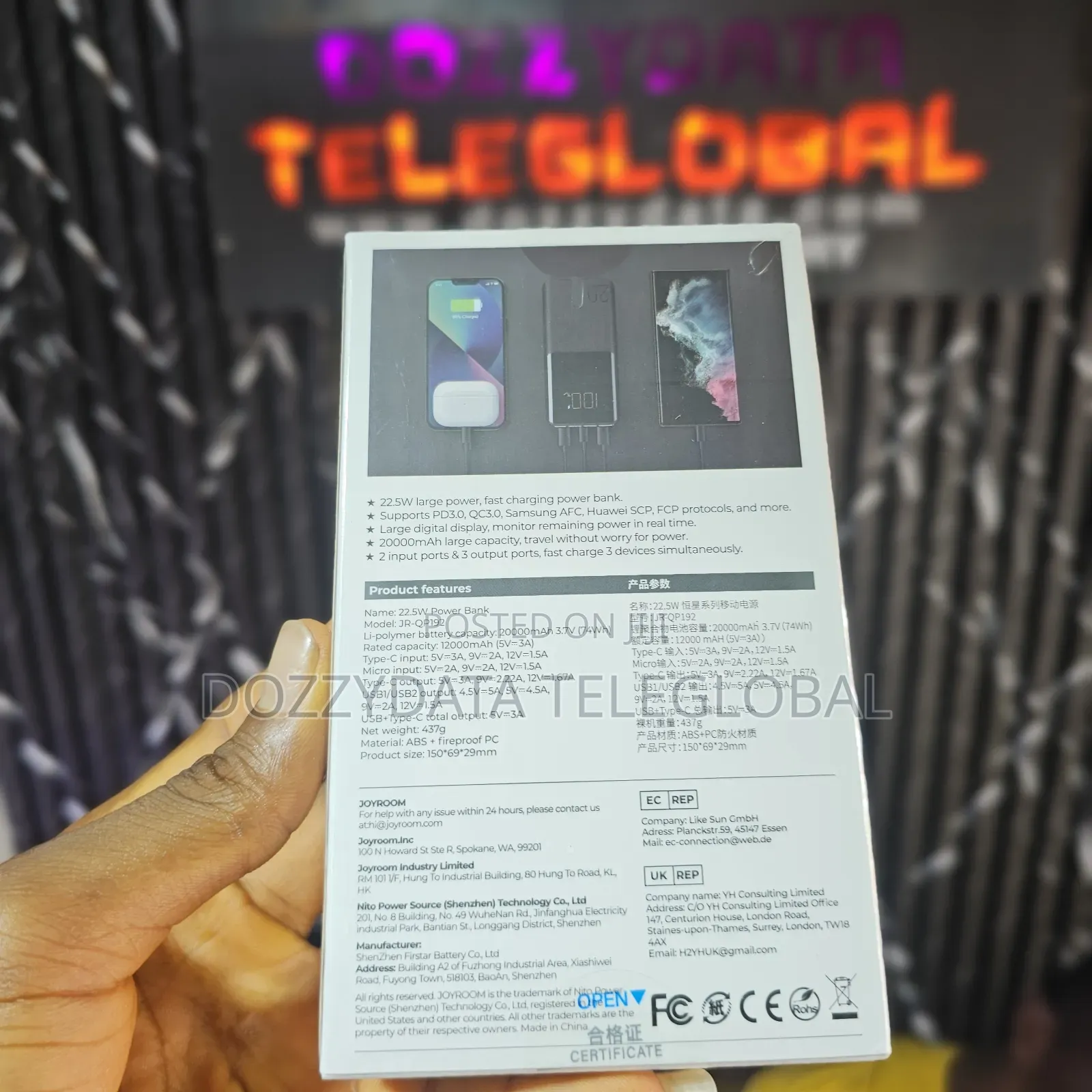 Joyroom 20000mah 22.5w Powerbank