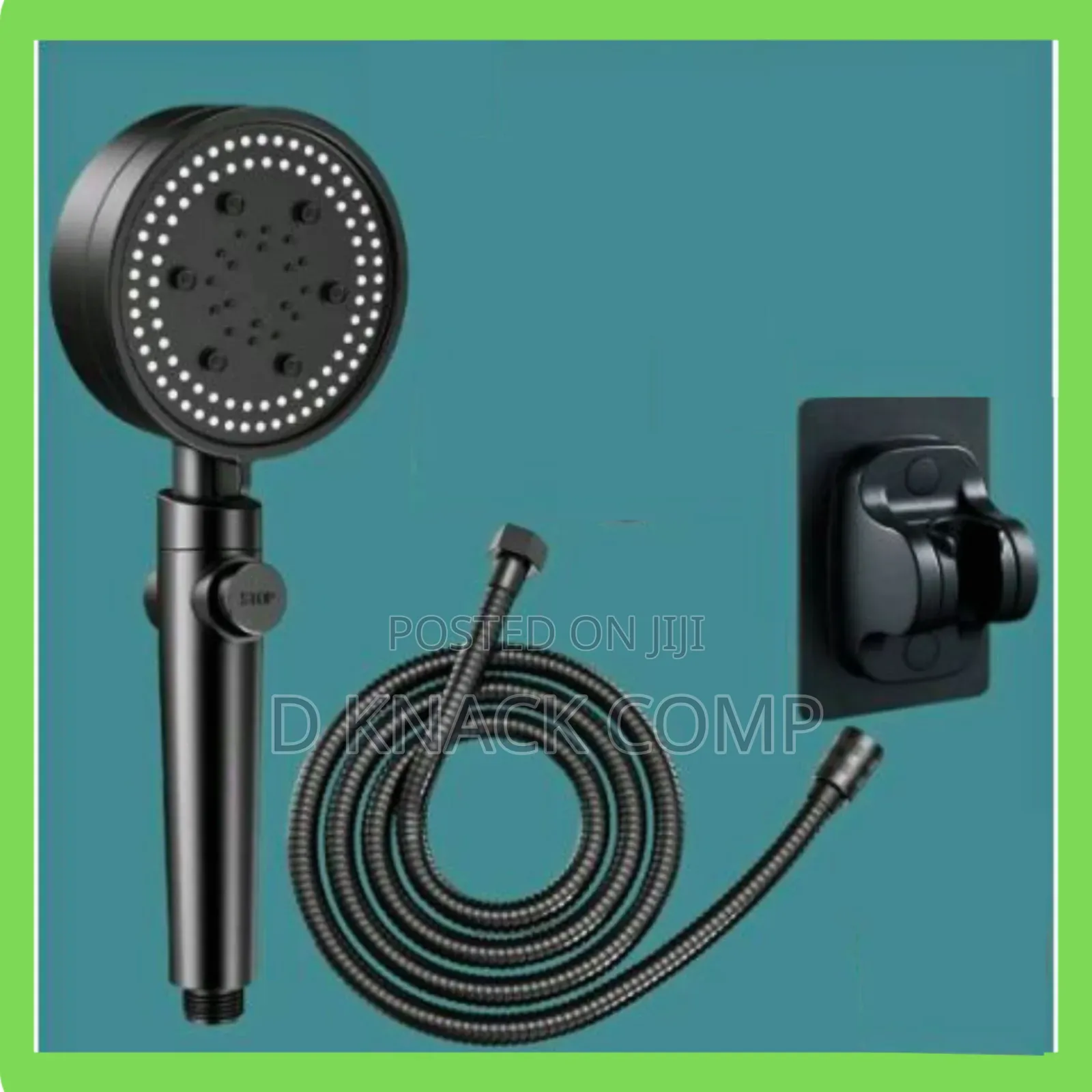 5-Speed Adjustable Shower Set - Black