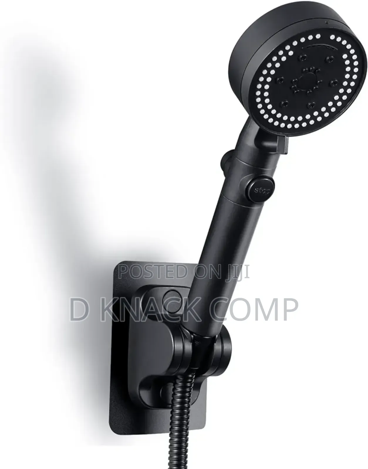 5-Speed Adjustable Shower Set - Black