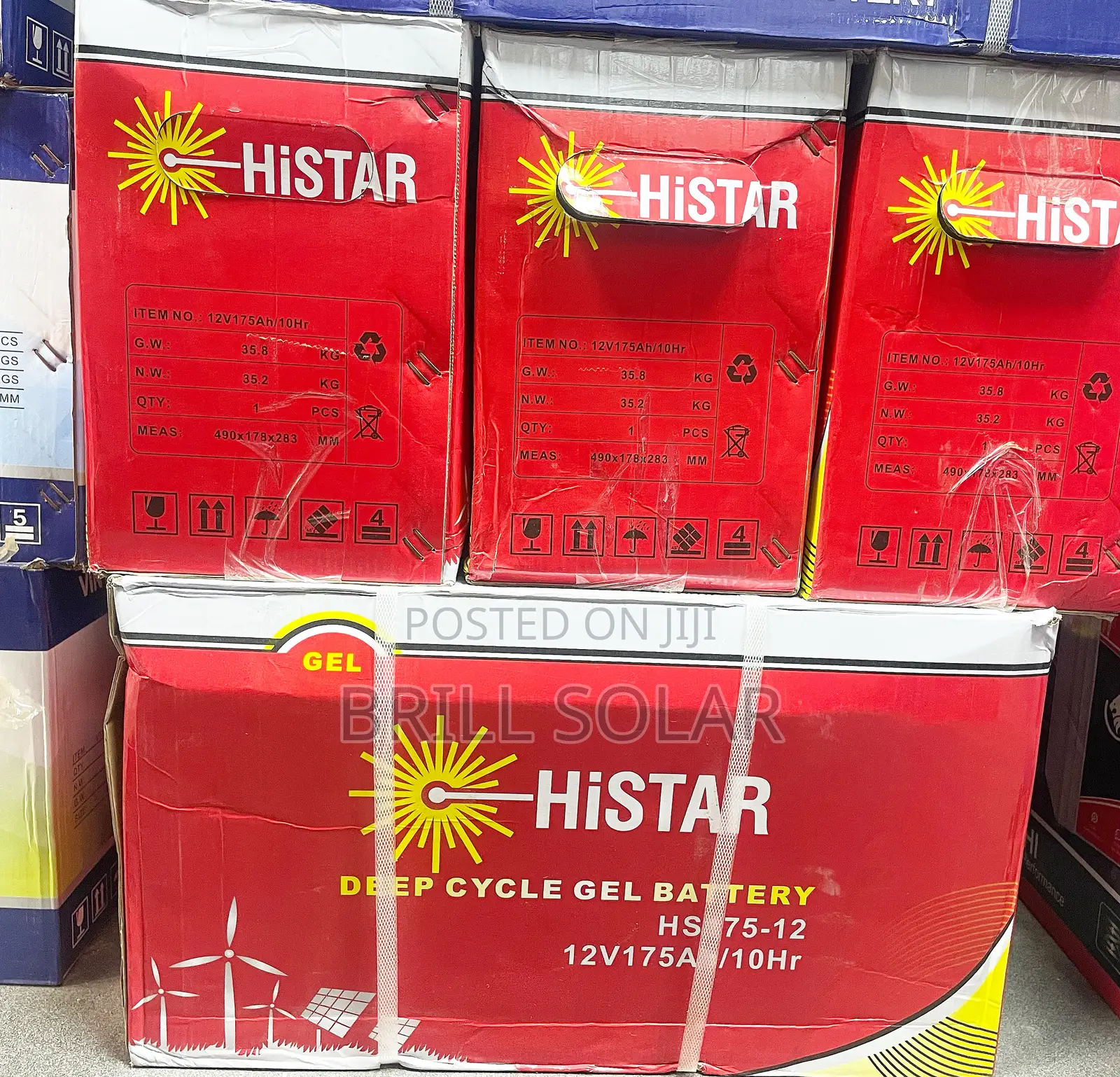 12v-175ah Hi-star Solar Gel Battery🔋