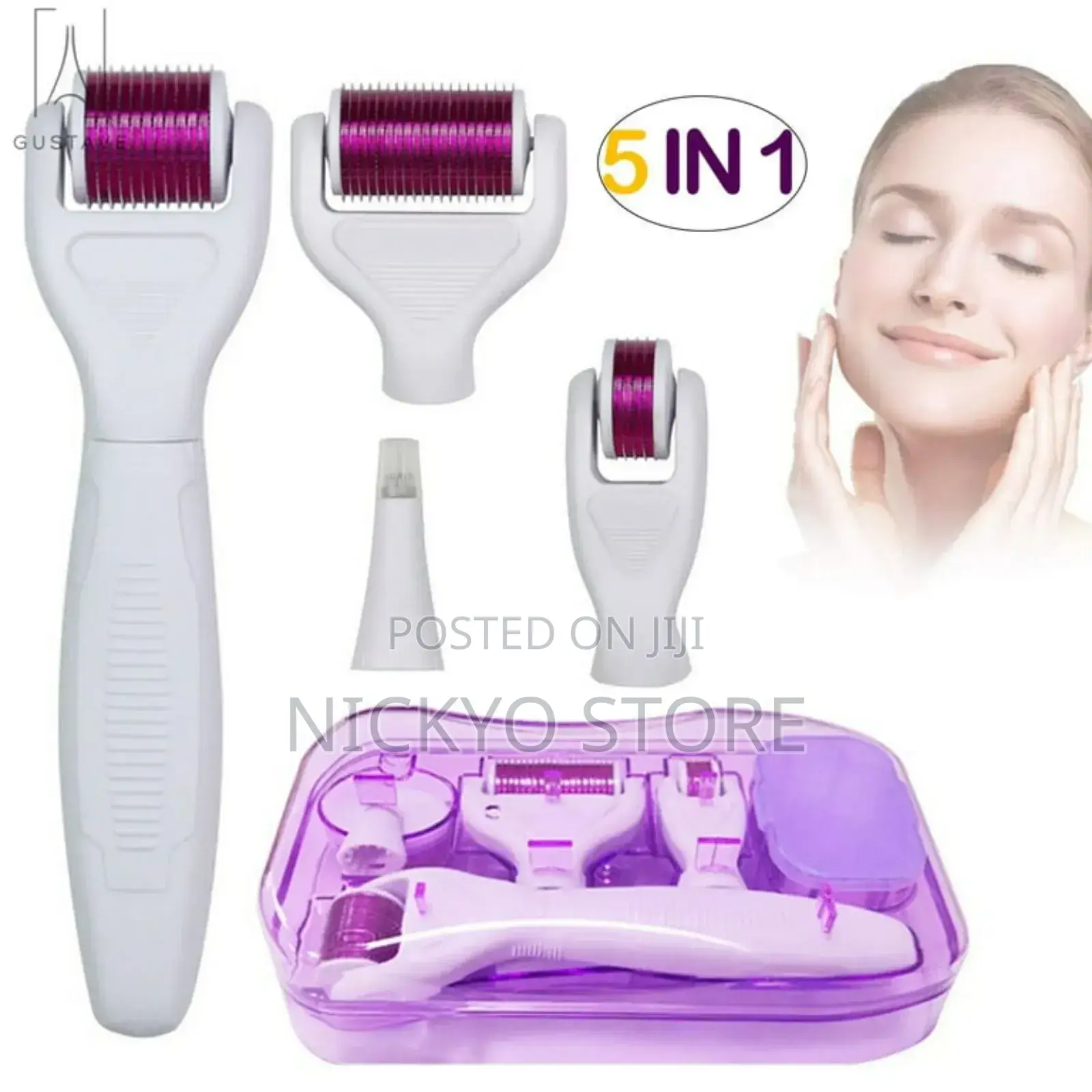 5in1 Derma Roller Microneedle Kit for Face Body Skin Care