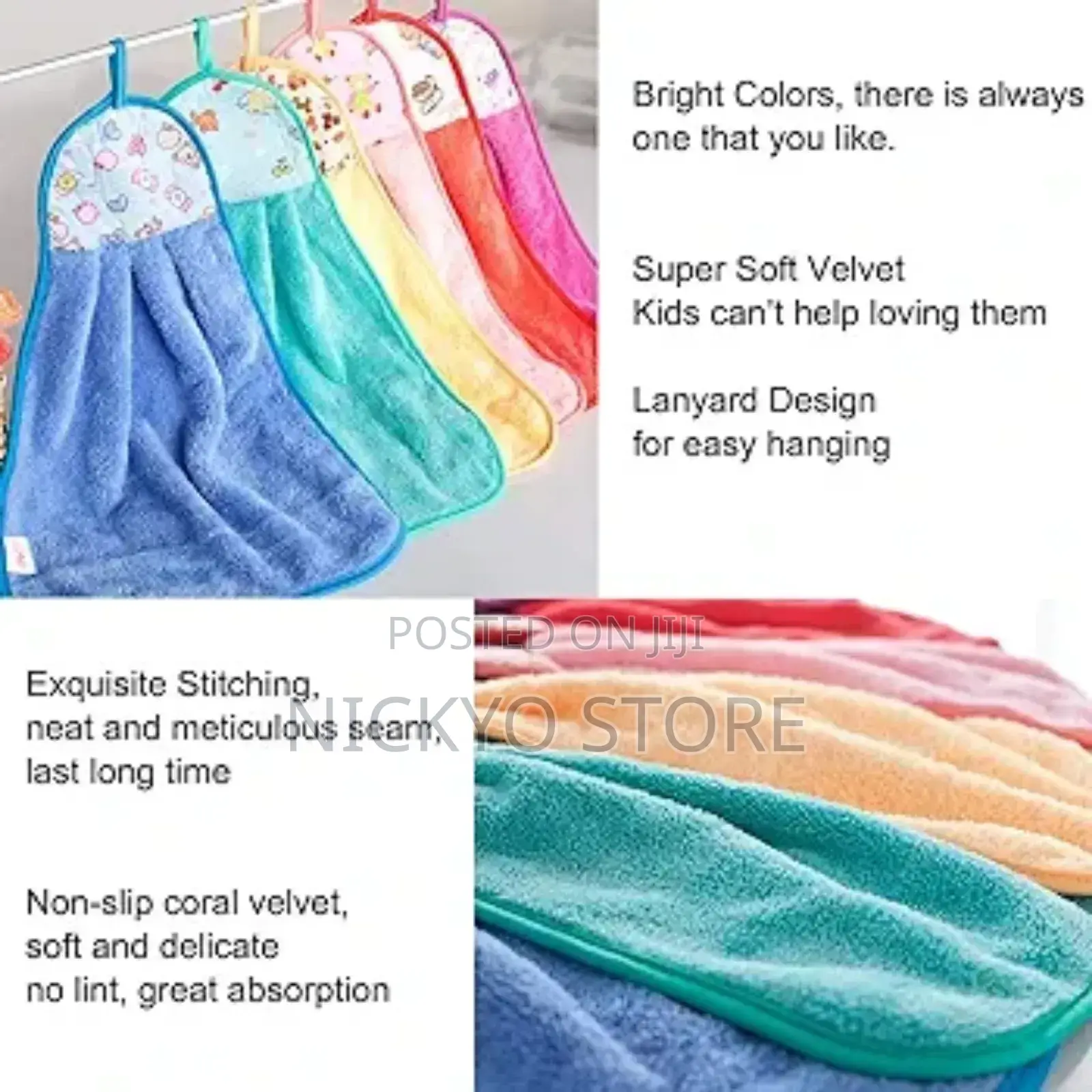 12pcs Super Soft Hanging Hand Towel for Kitchen and Bathroom