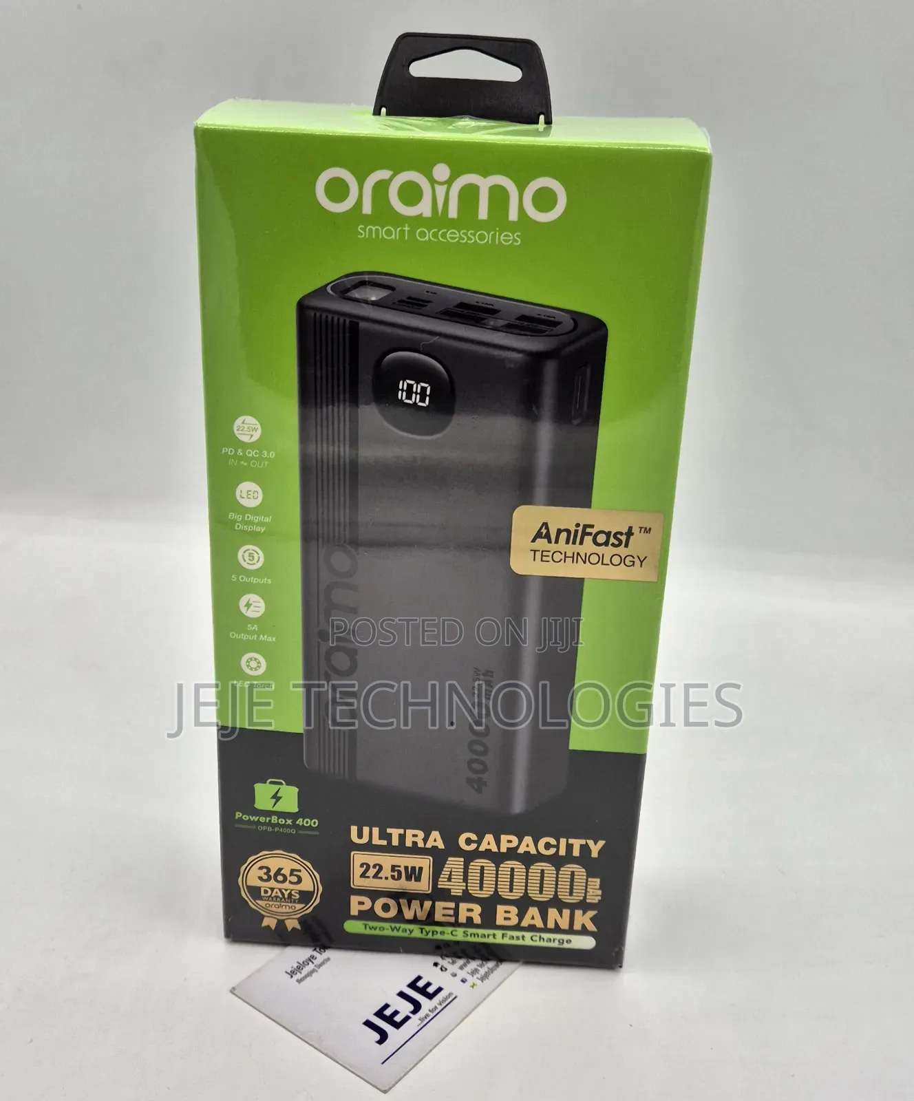 Oraimo 40,000 Mah Powerbank Opb - P40000