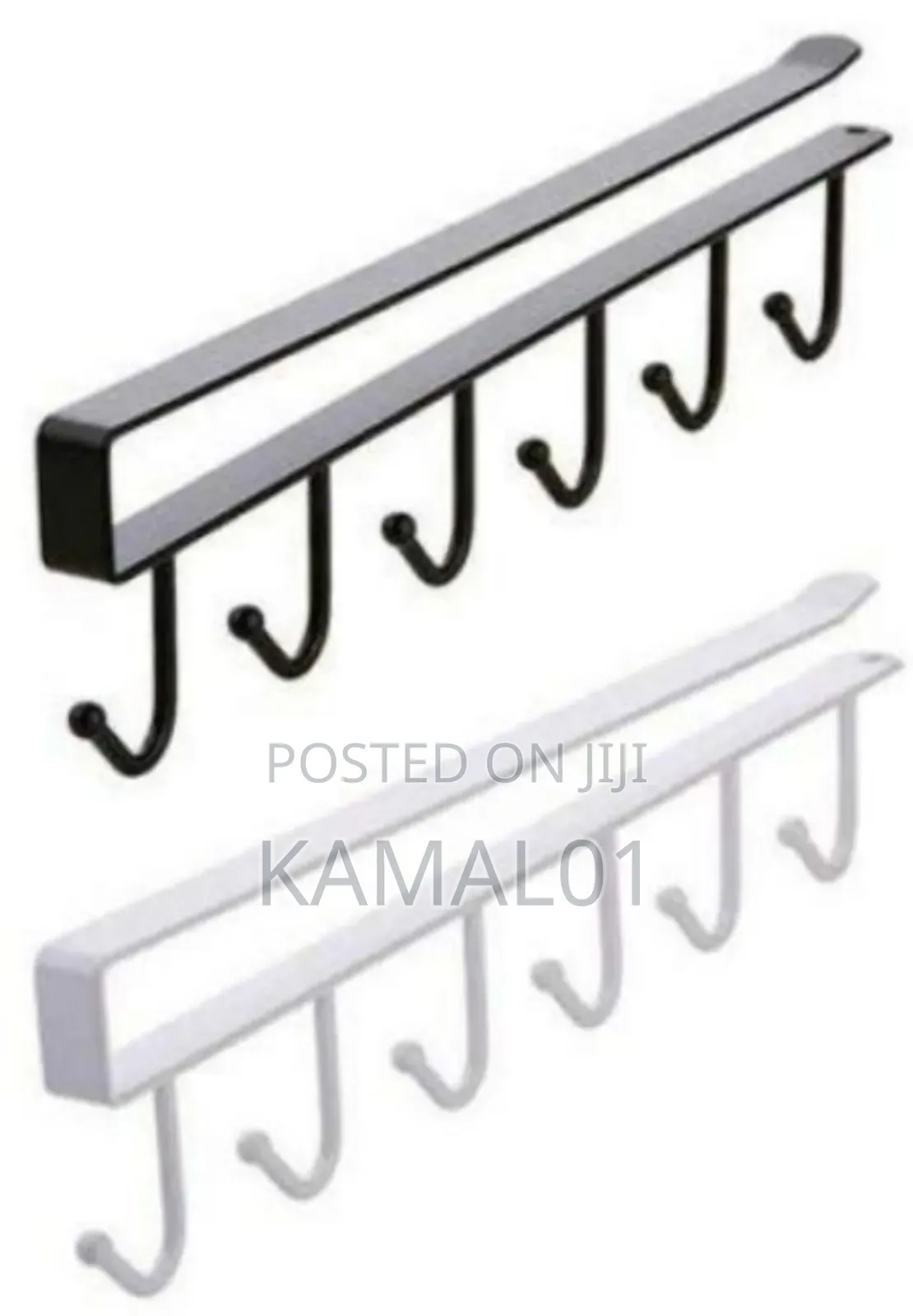 Storage Rack Cabinet Hook Cup Holder With 6 Hooks Kitchen.