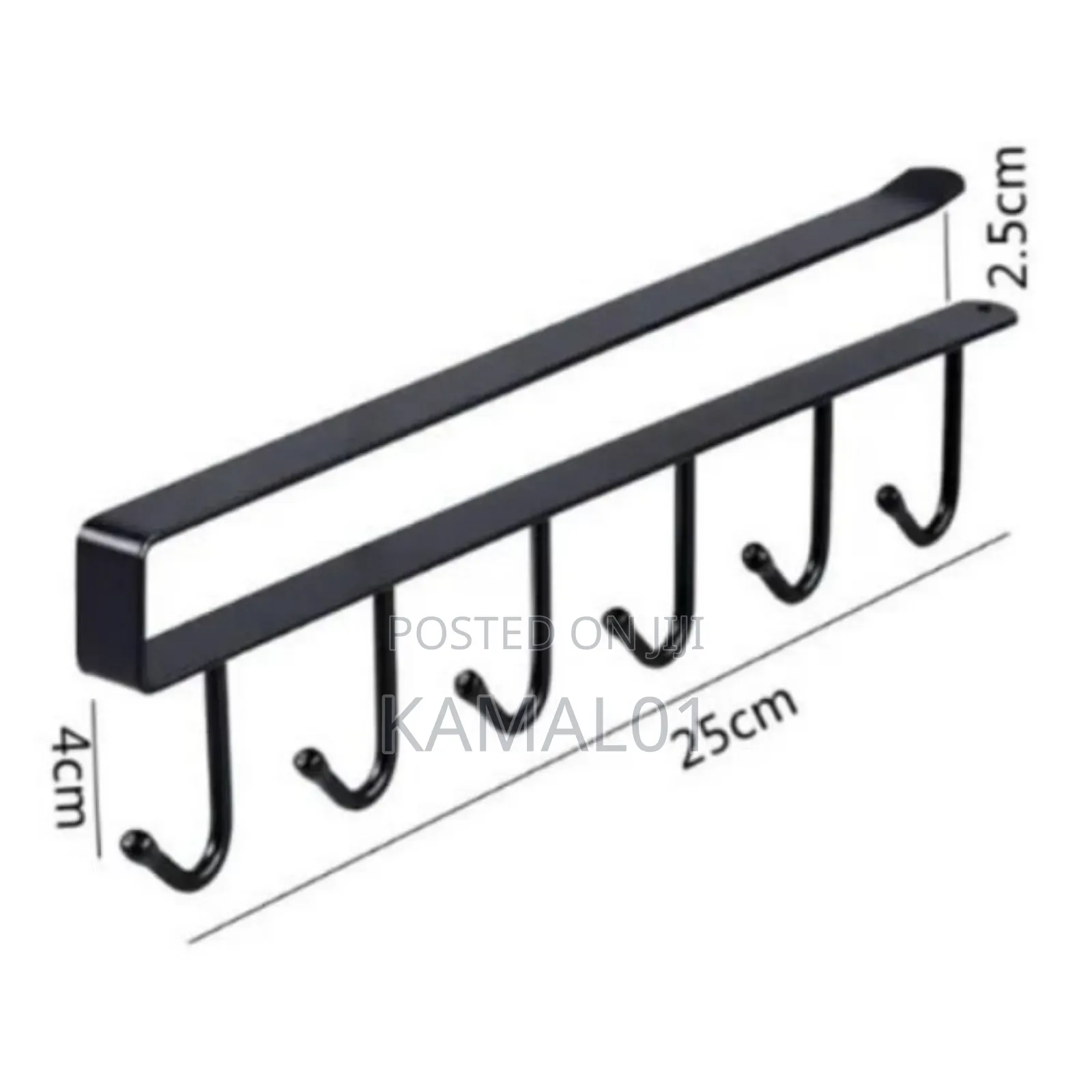 Storage Rack Cabinet Hook Cup Holder With 6 Hooks Kitchen.