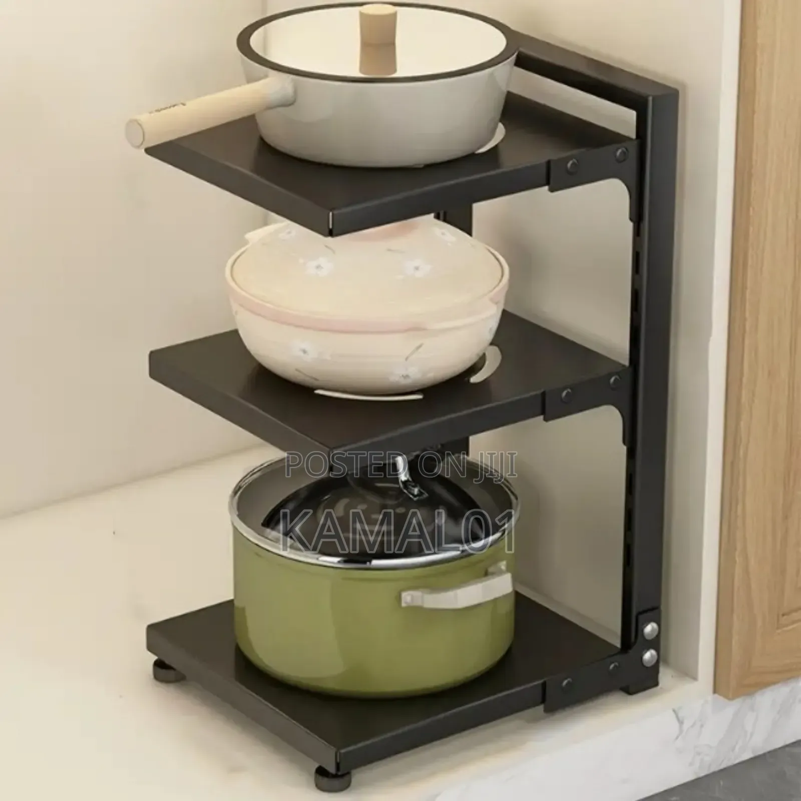 Multipurpose Kitchen Pot Stand Organizer - 3 Layers