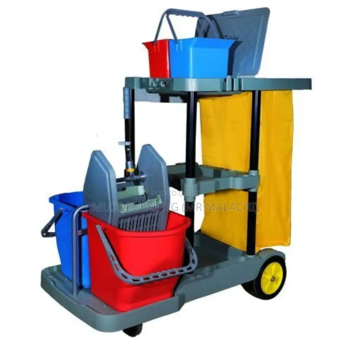 Heavy Duty Cleaning Utility Cart / Hotel Cleaning Trolley