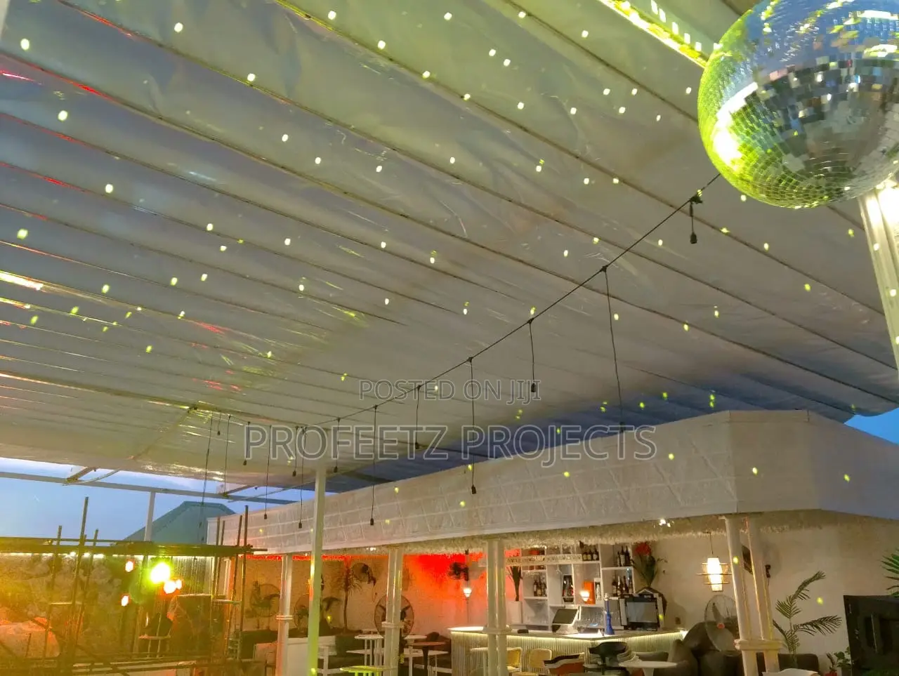 Retractable Shade, Roller Shade,Open Roof Installation