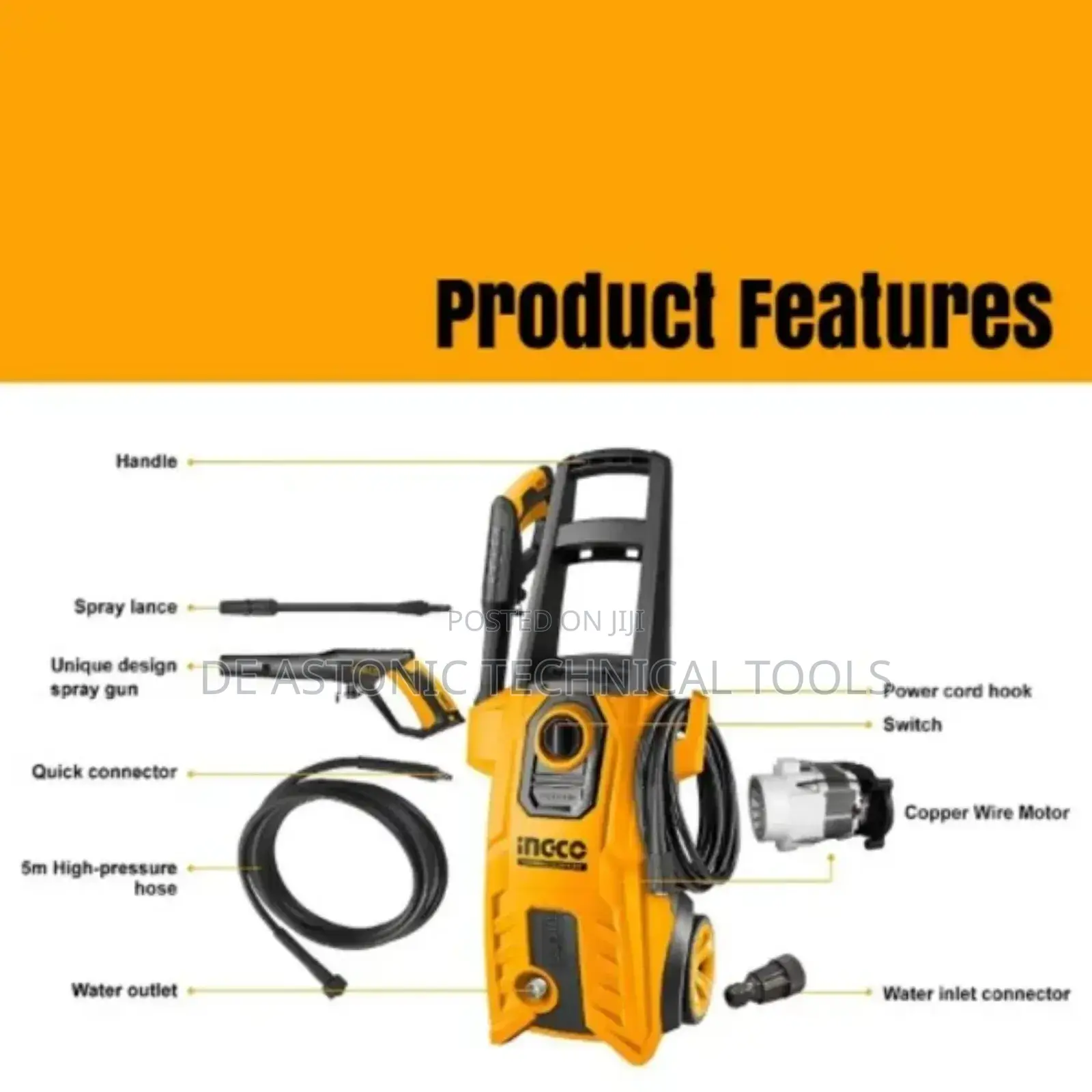 2000w Ingco Pressure Washer