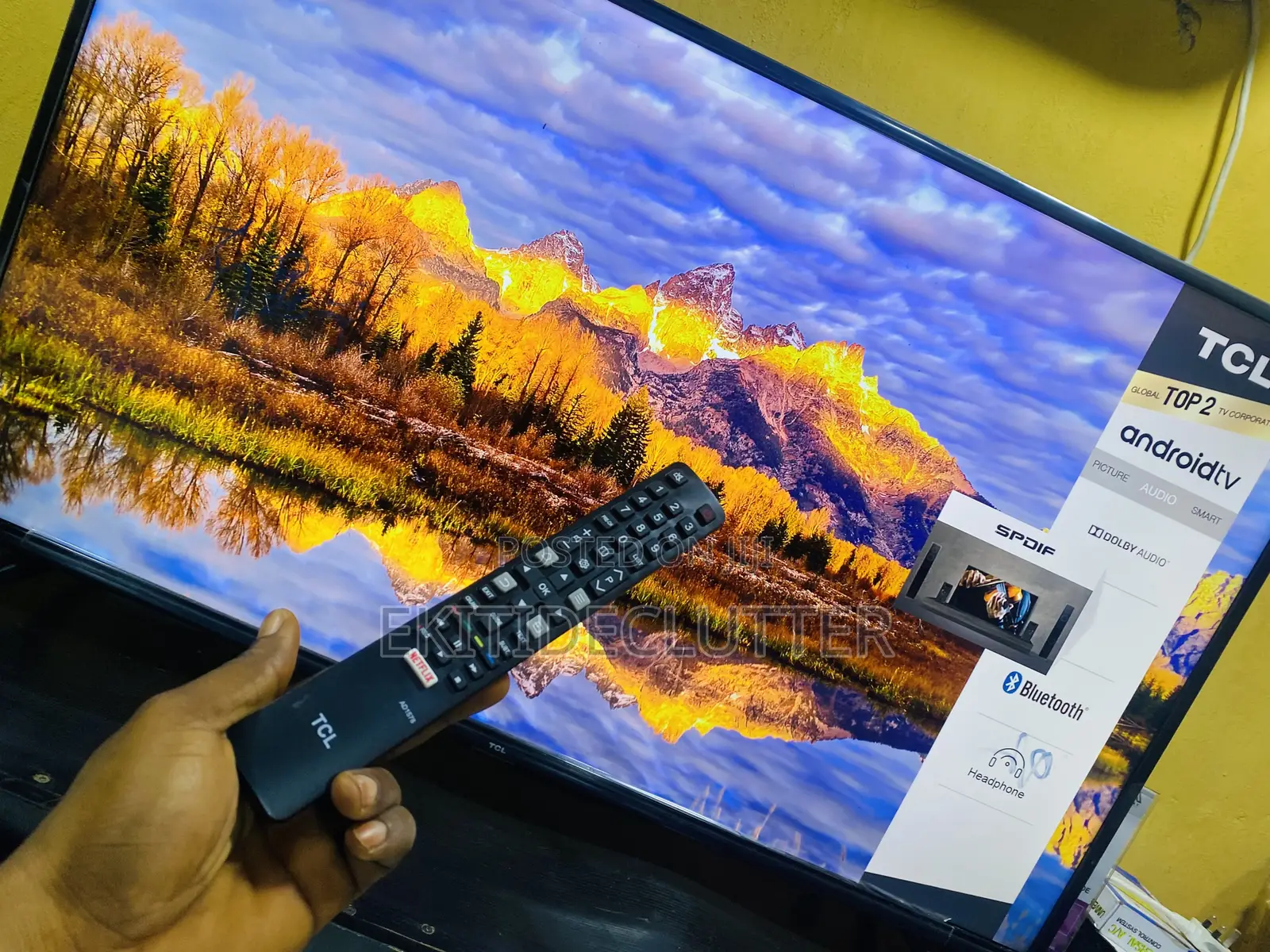 Neatly Used TCL 50”Inches Android Smart Tv Bluetooth Active