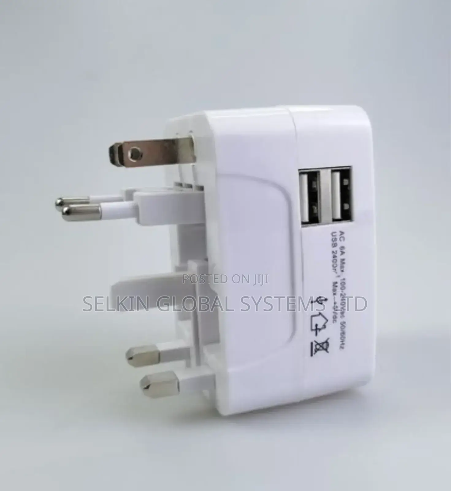 Universal Power Surge Adapter Travel Charger Plug With USB