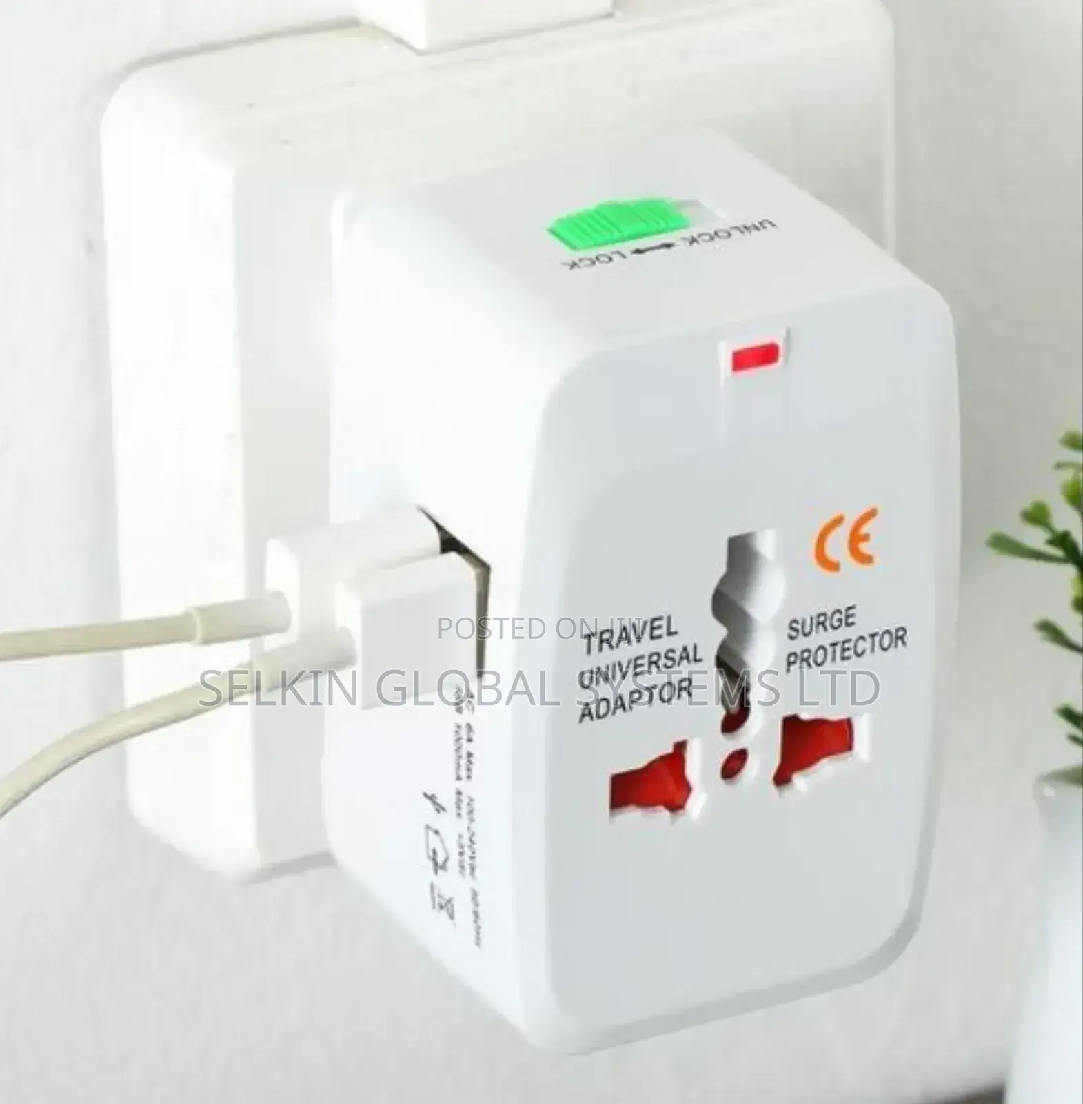 Universal Power Surge Adapter Travel Charger Plug With USB