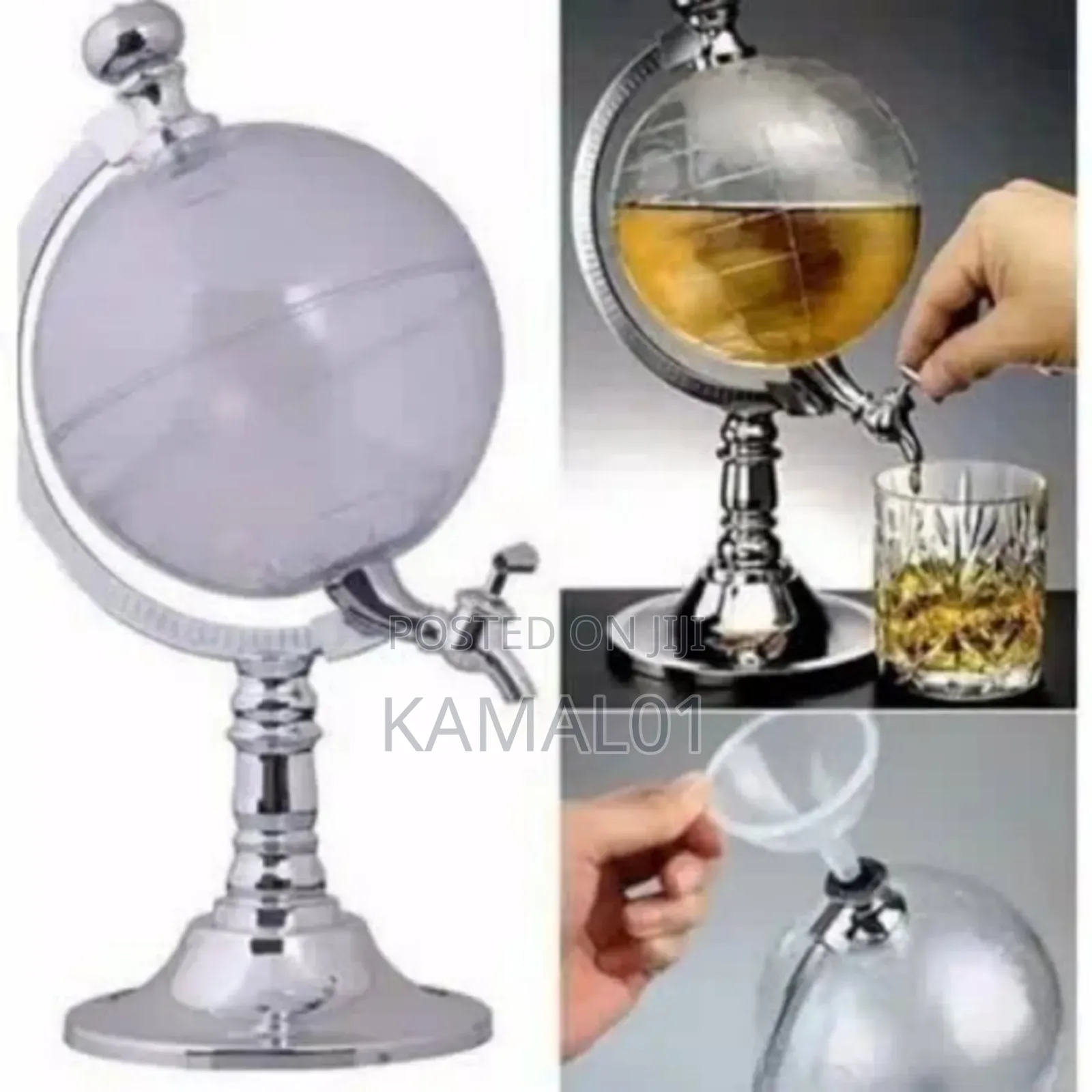 Elegant Globe Drink Dispenser - 3.5L Beverage Server F