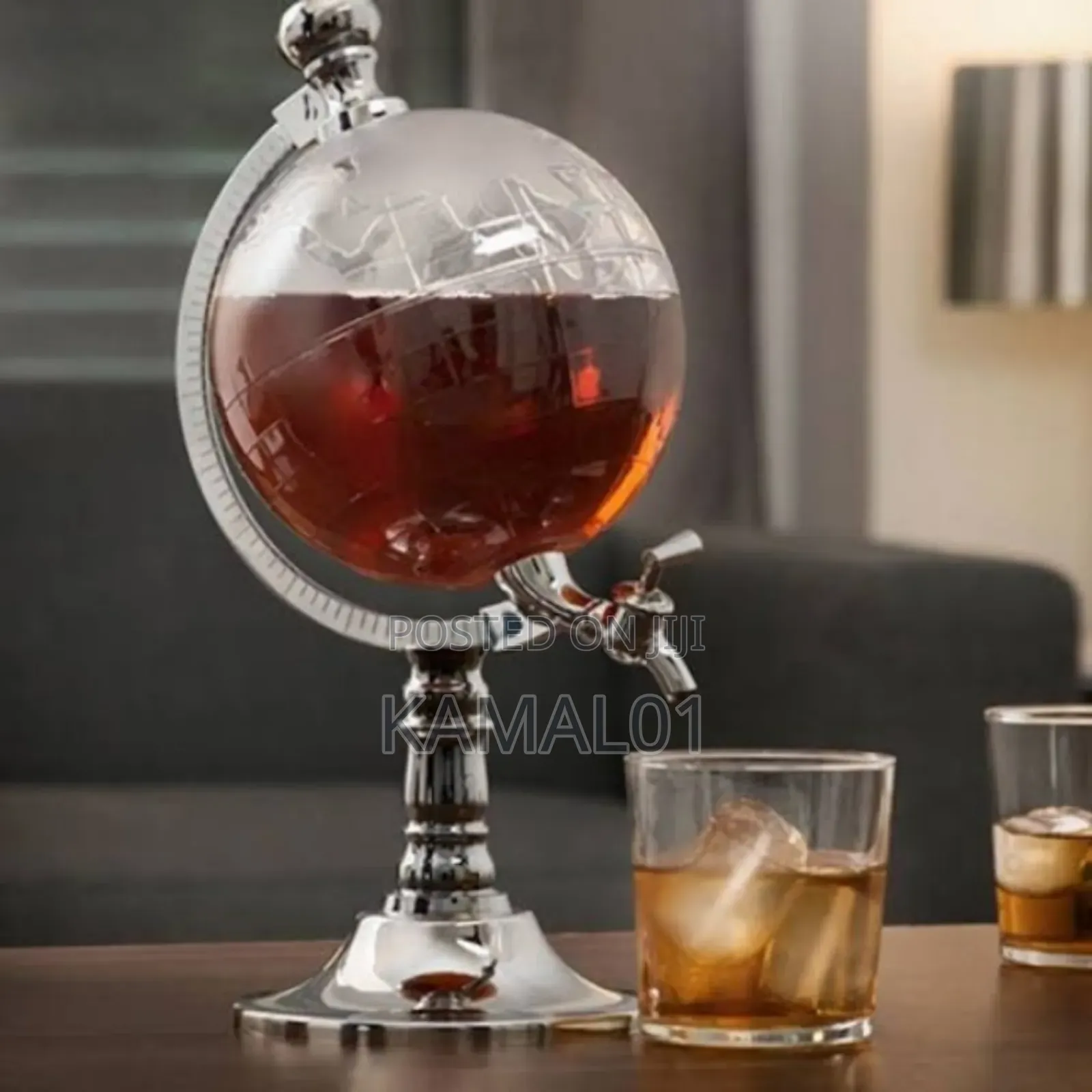 Elegant Globe Drink Dispenser - 3.5L Beverage Server F