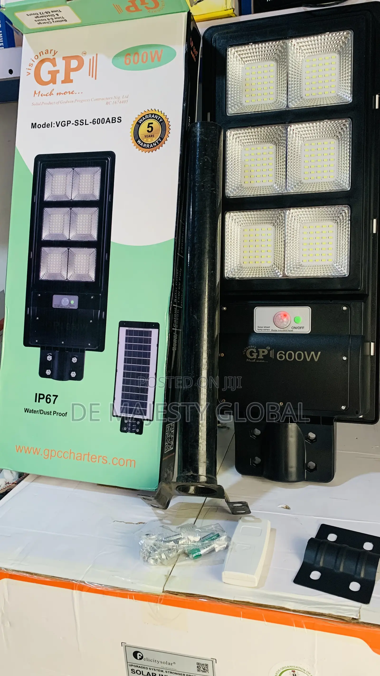 600W GP Solar Street Light 6eye With 2yrs Warranty