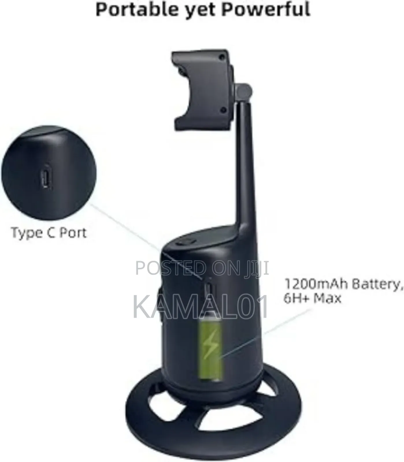 Auto Face Tracking Phone Holder, 360° Rotation