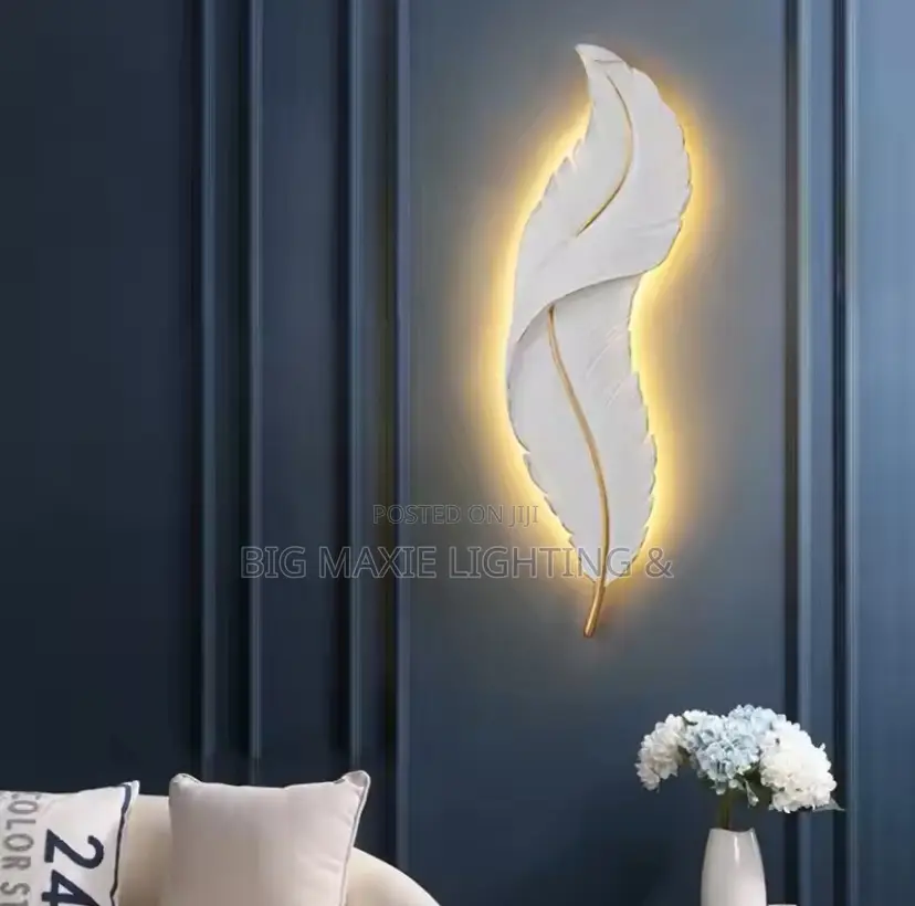 Modern Nordic Luxury Resin Walllight LED Feather Light