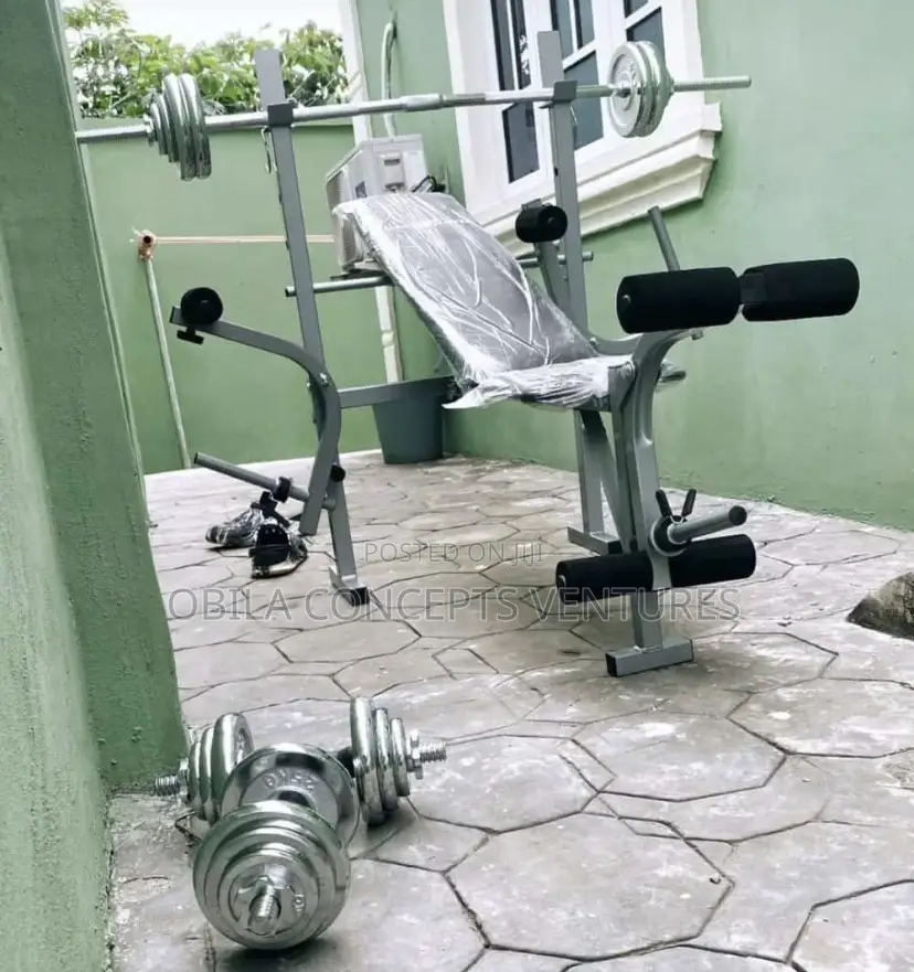 Muscle - Building Weight Lifting Bench With 50kg Set