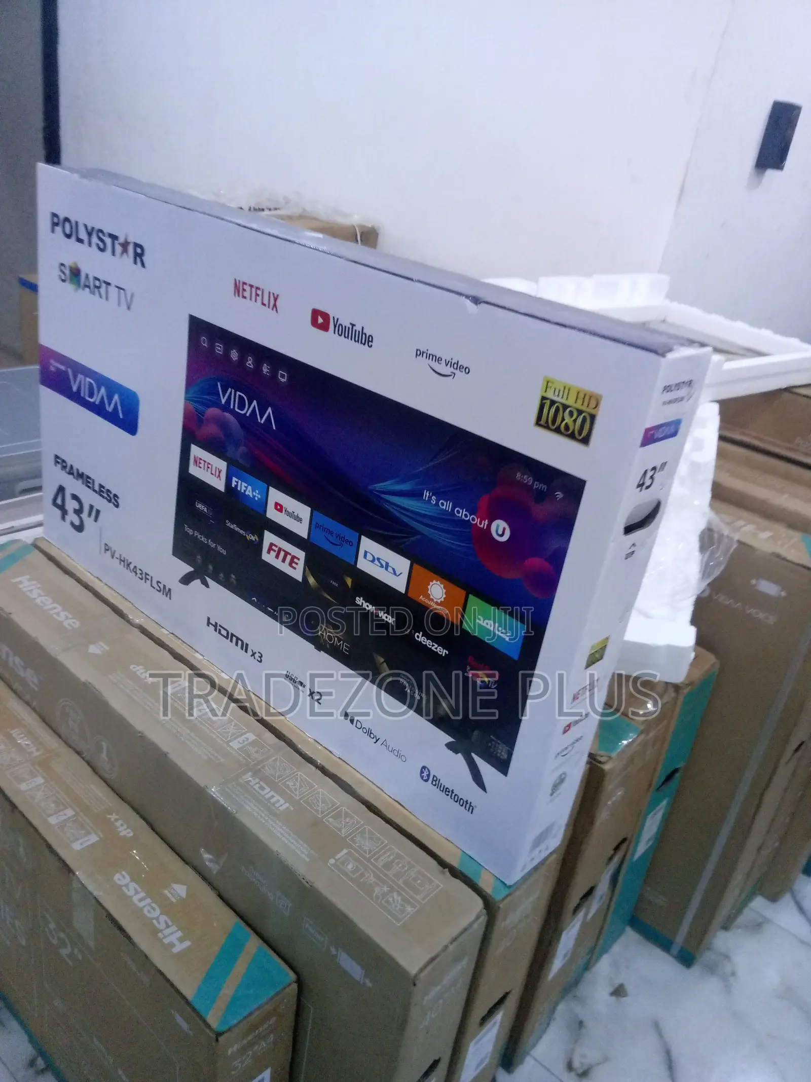 Polystar 43"Ultra HD Pv-Hk43flsm TV