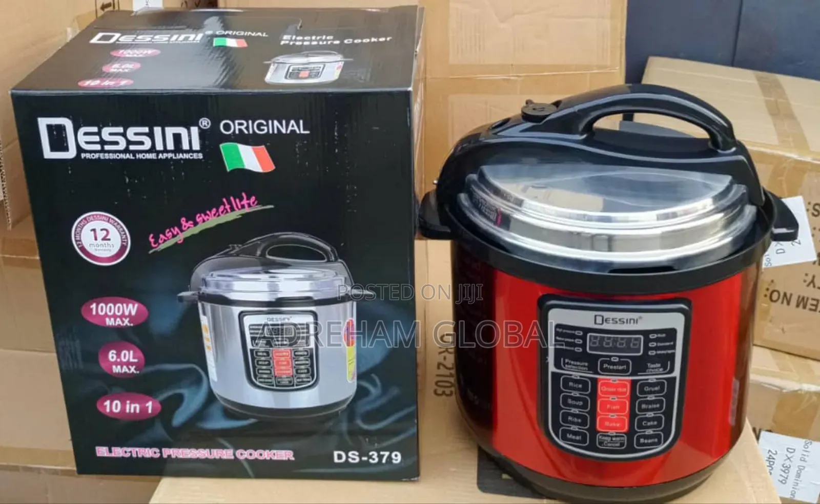 10 in 1 1000watts 6litres Dessini Electric Pressure Pot