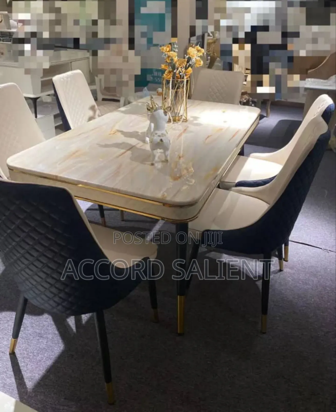 6 Seater Marble Dining Set