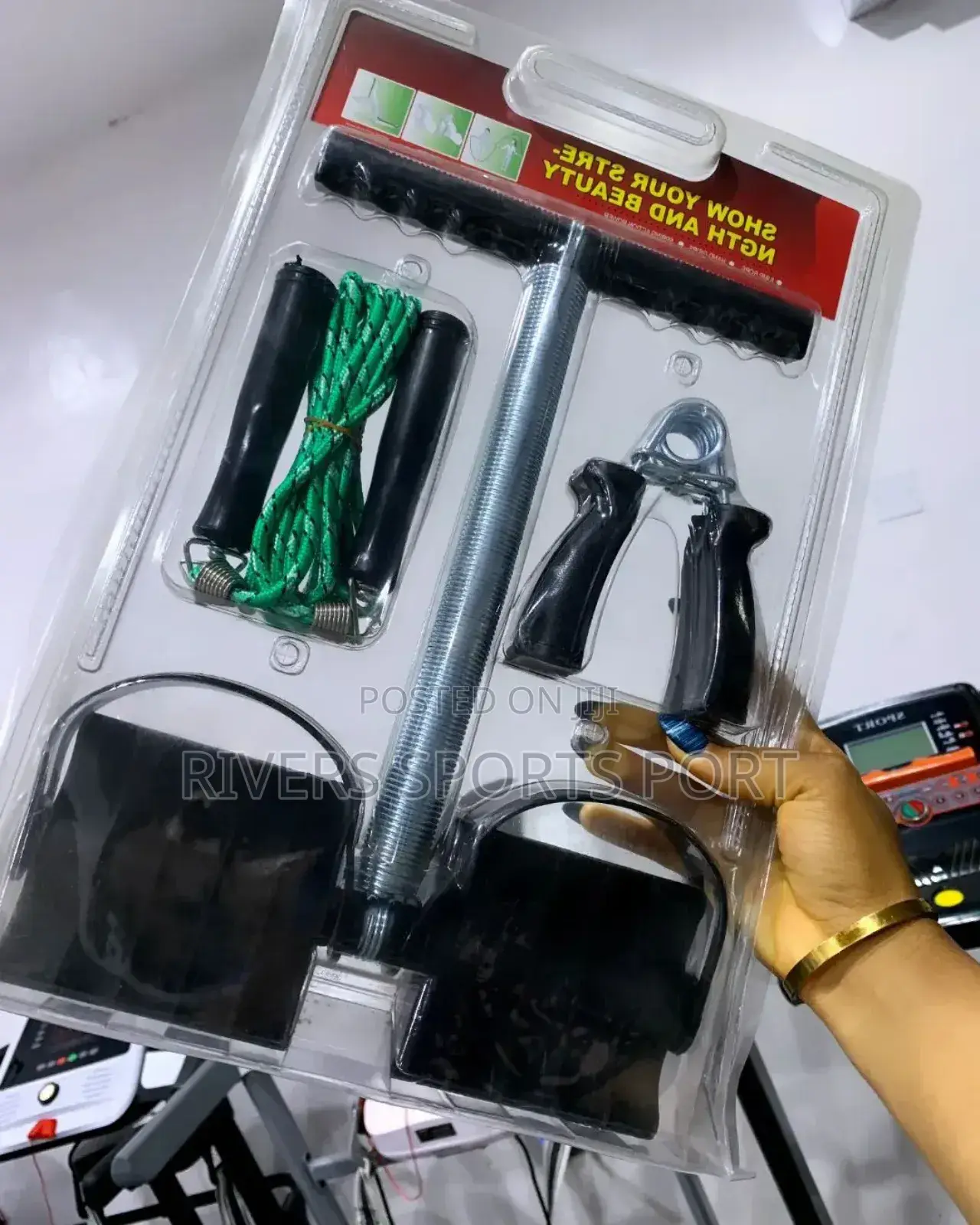 3 in 1 Tummy Trimmer Jump Rope and Hand Grip