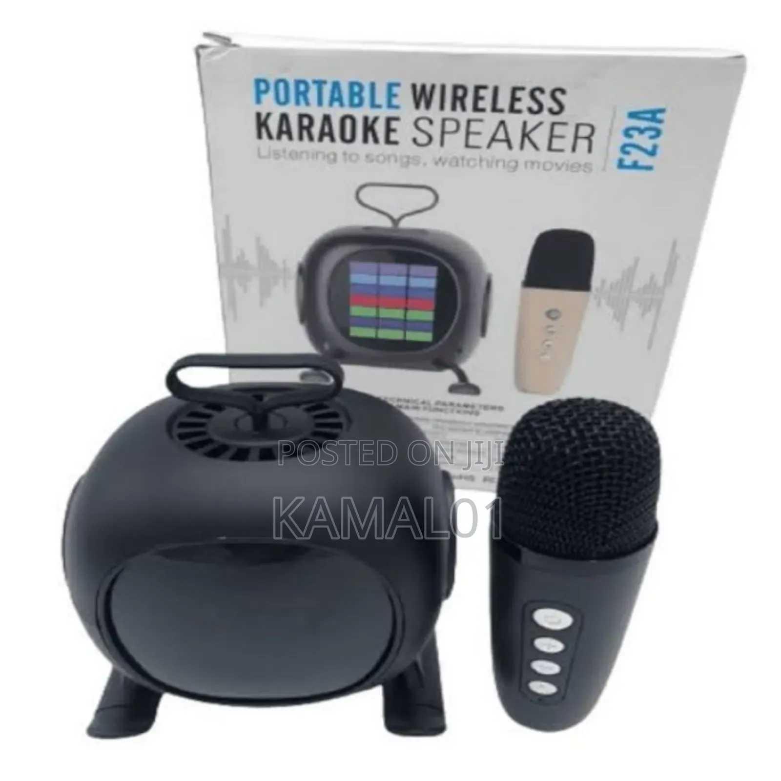 Rechargeable Karaoke Bluetooth Speaker With Colourful Light