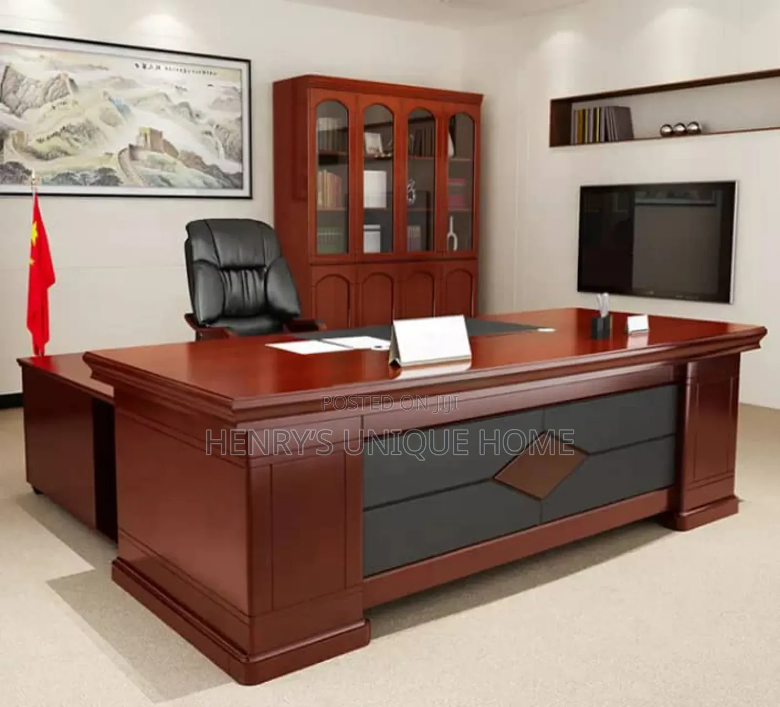 Office Solid Table Brown  Color