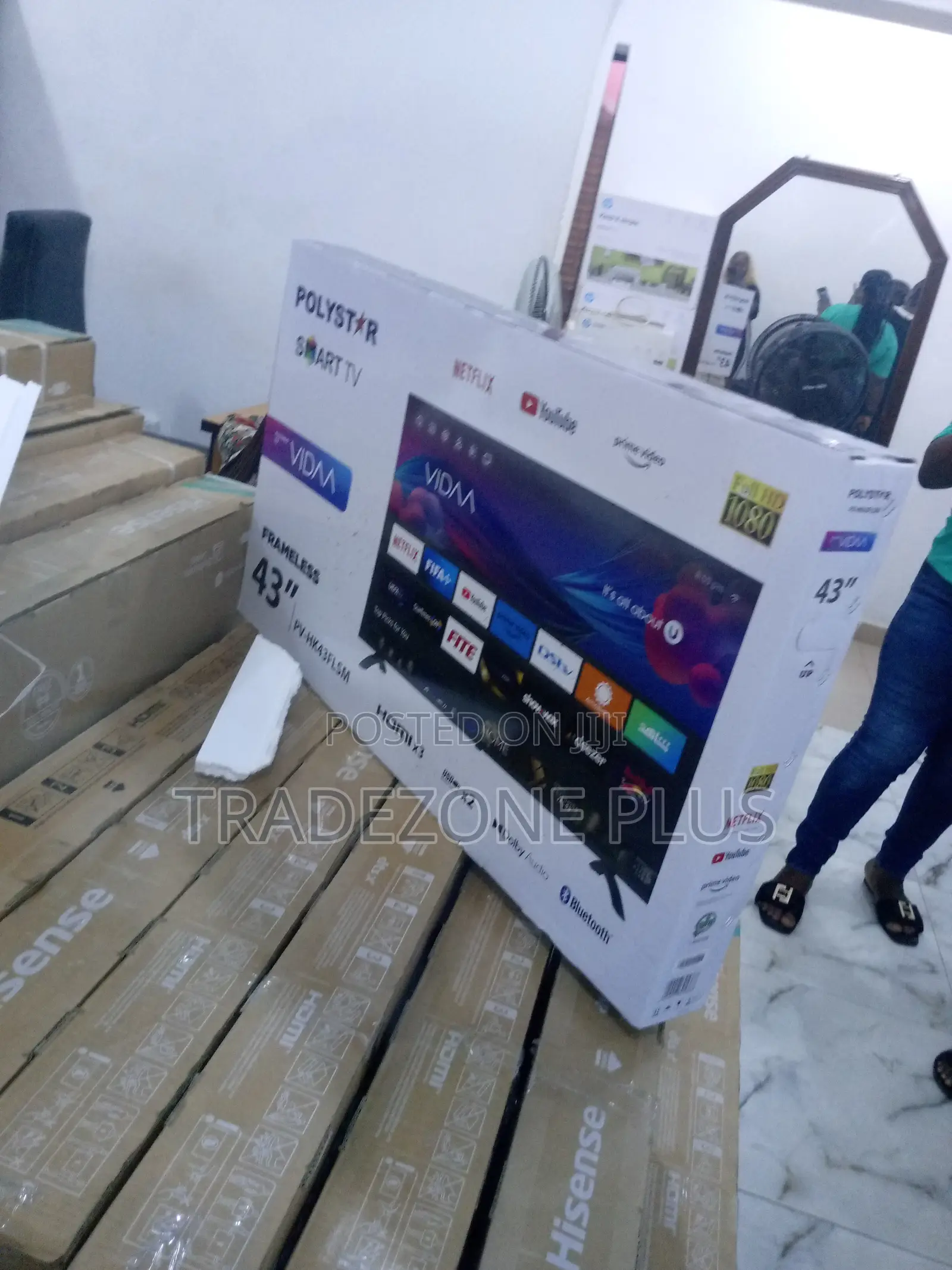 New Vidaa Powered Polystar 43" Smart TV