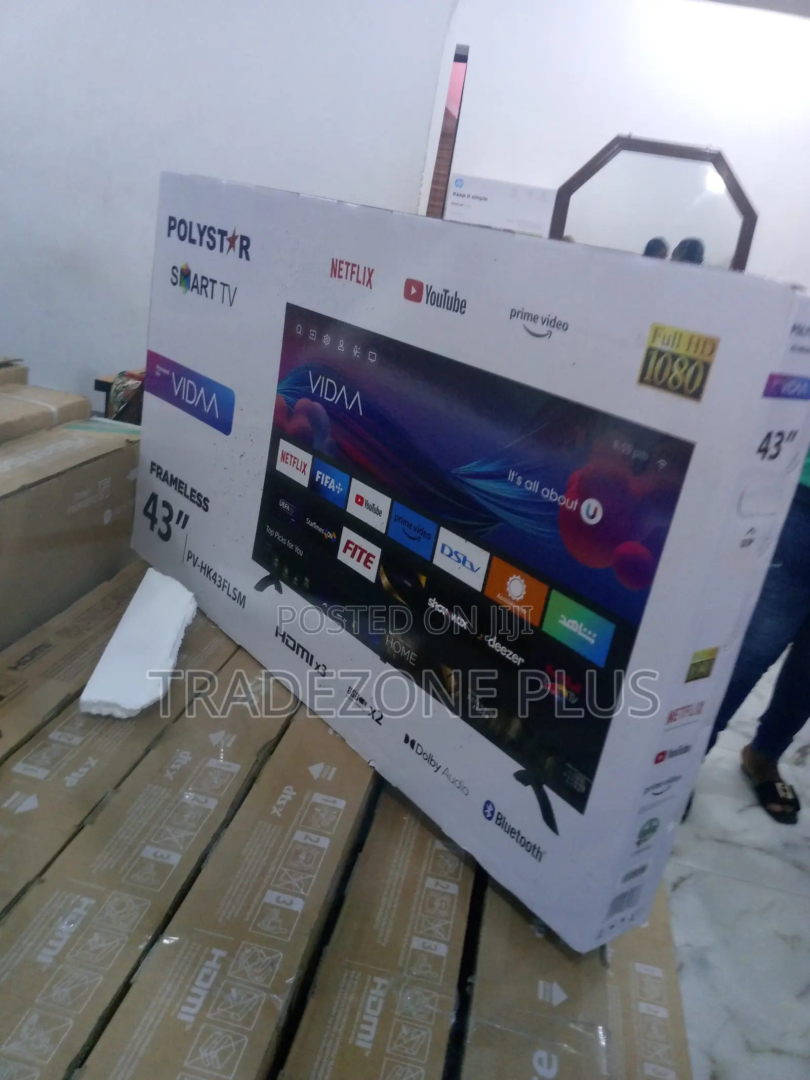 New Vidaa Powered Polystar 43" Smart TV PV-HK43FLSM