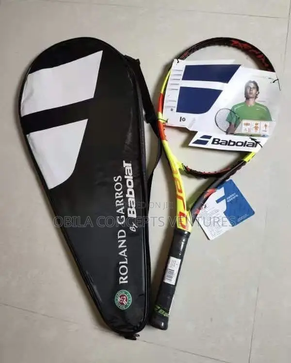 Graphite Babolat Tennis Racket With Bag Carrier