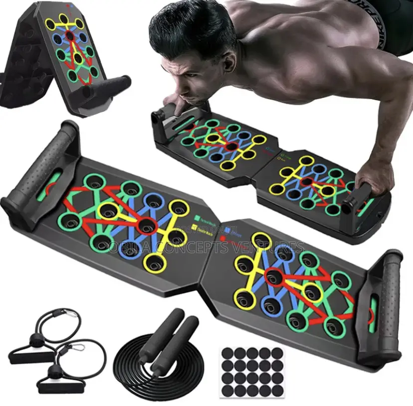 Exercise 10in1 Push Up Board With Skipping Rope Band
