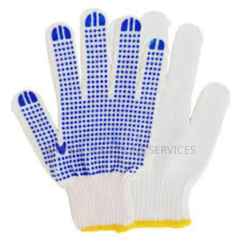 White Knitted Cotton Hand Gloves